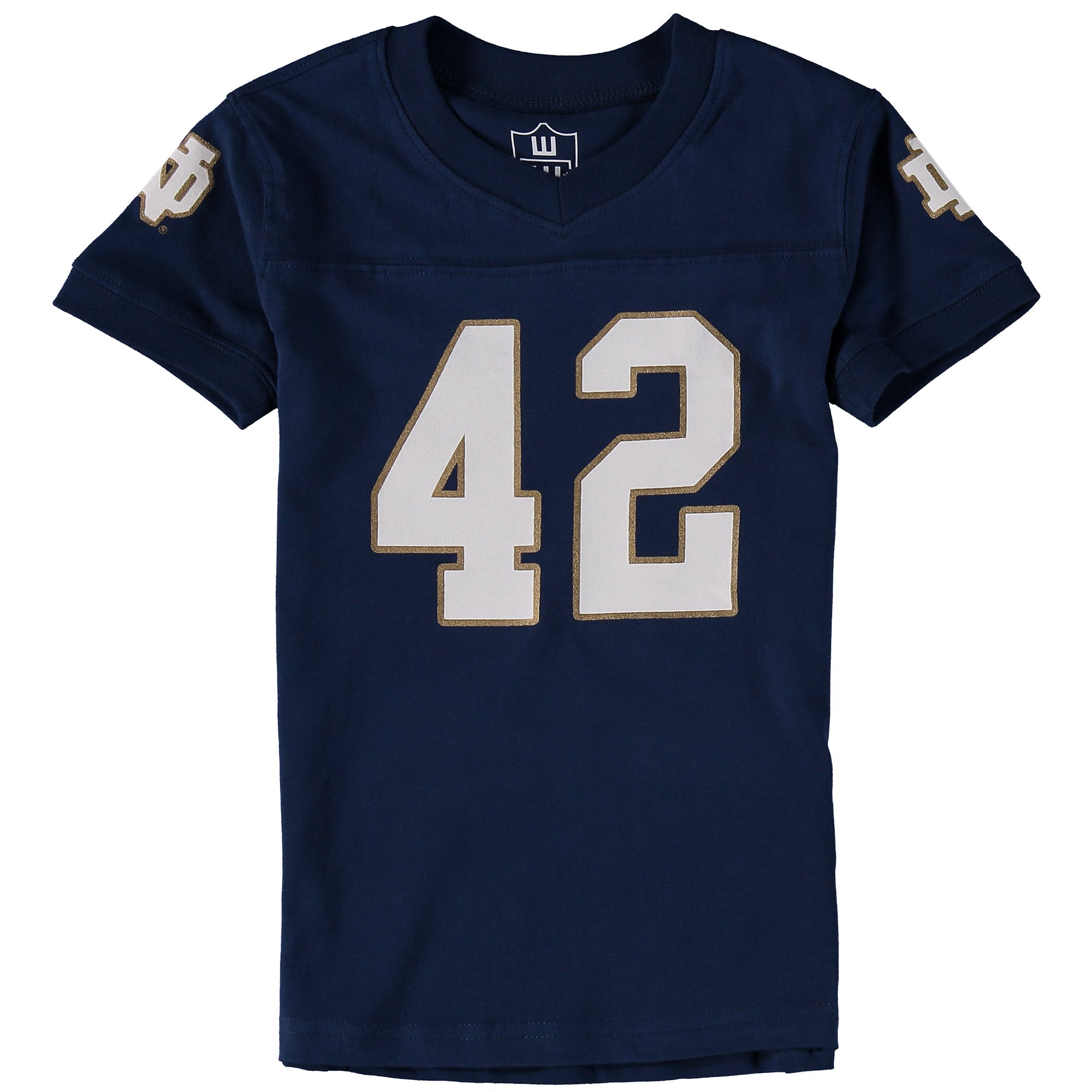 Ensemble pyjama à col en V Wes & Willy Navy Notre Dame Fighting Irish pour enfants d'âge préscolaire