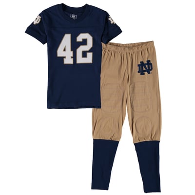 Notre Dame Fighting Irish Wes & Willy Preschool V-Neck Pajama Set - Navy