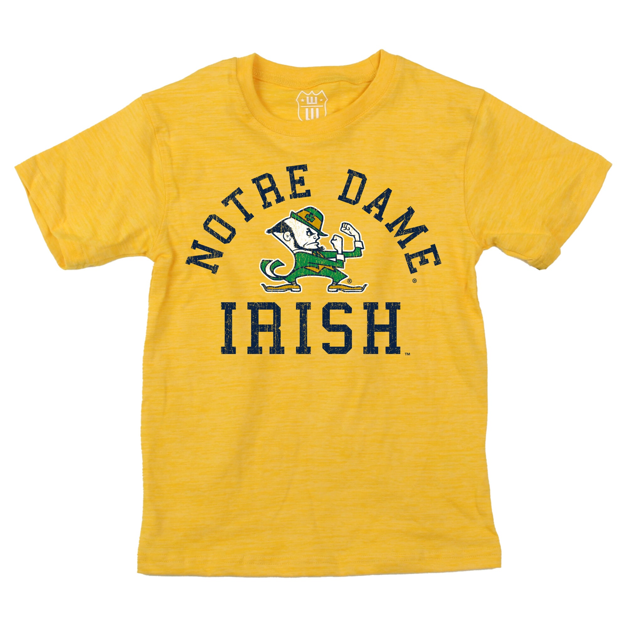 Ensemble t-shirt et short Wes & Willy Gold Notre Dame Fighting Irish en laine nuageuse pour tout-petits