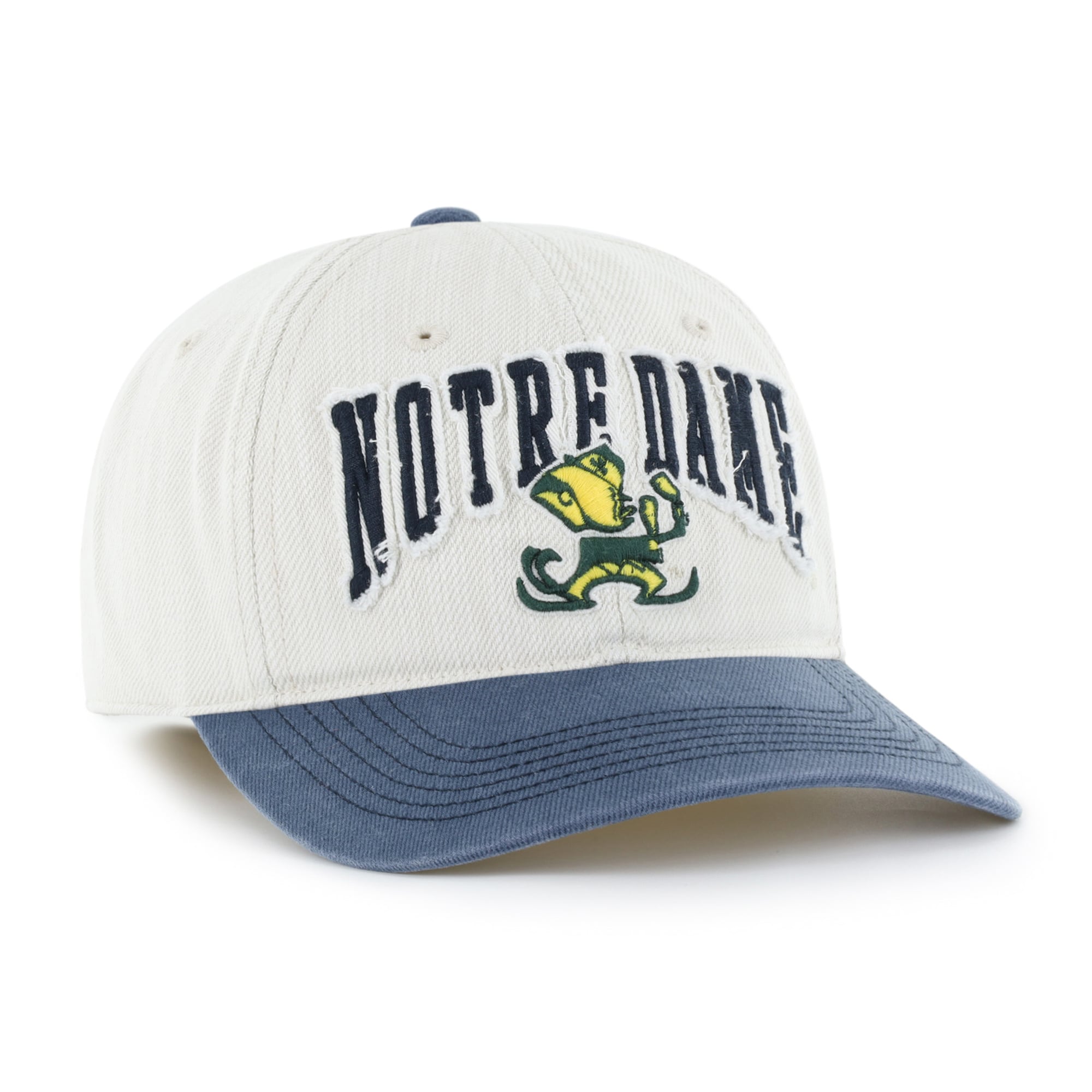 Casquette unisexe '47 Cream Notre Dame Fighting Irish, bien usée et extensible