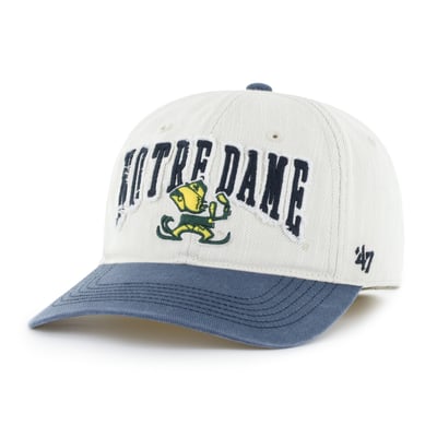  Notre Dame Fighting Irish '47 Unisex Well Worn Clean Up Stretch Fit Hat - Cream
