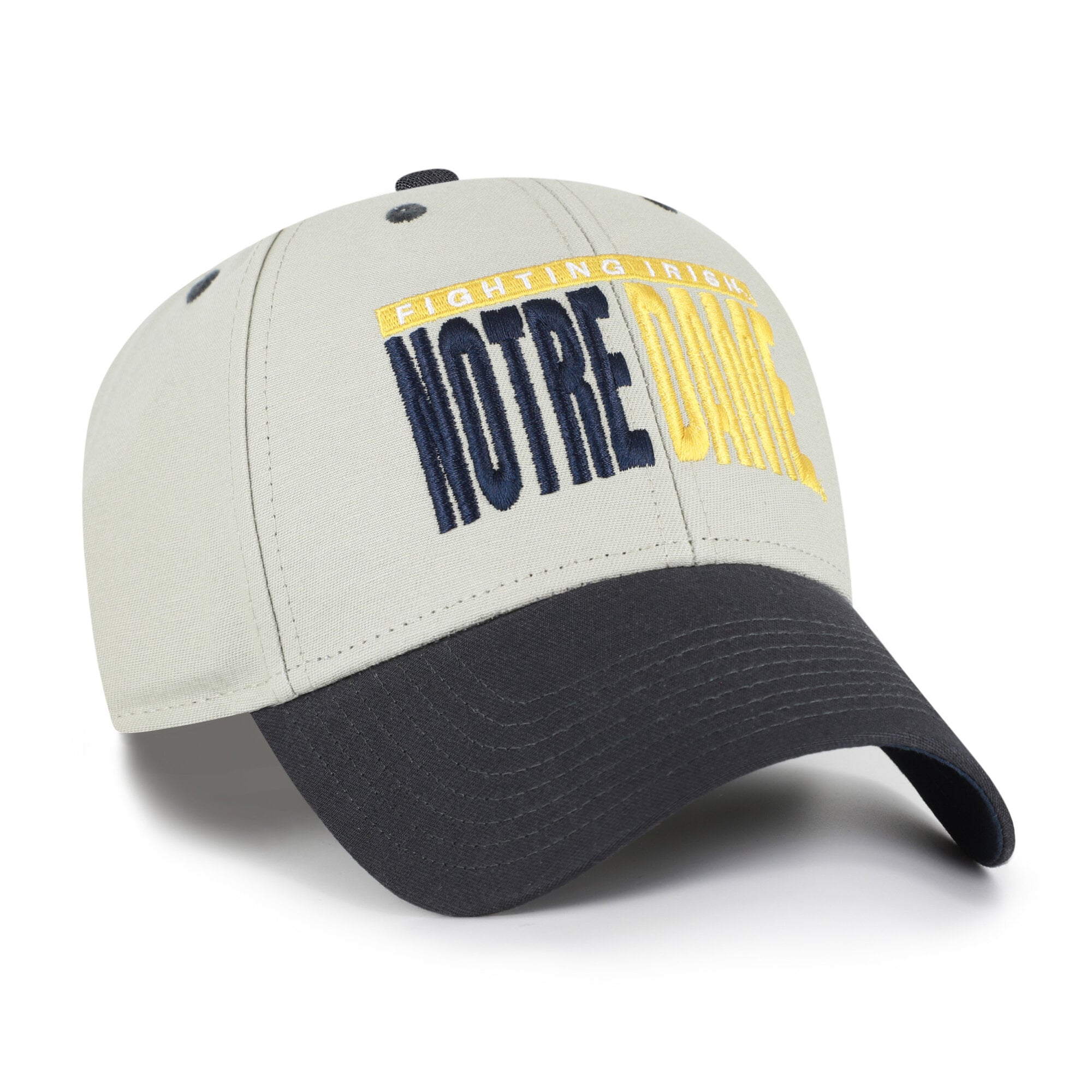 Casquette unisexe ajustable '47 Gris/Noir Notre Dame Fighting Irish, inscription demi-bloc MVP