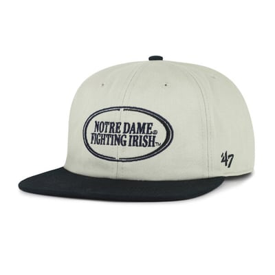 Notre Dame Fighting Irish '47 Unisex Ovalcrest Captain Snapback Hat - Gray/Black