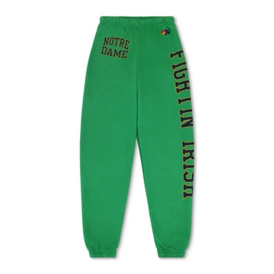 Notre Dame Fighting Irish Aviator Nation Unisex Tri-Blend Sweatpants - Kelly Green