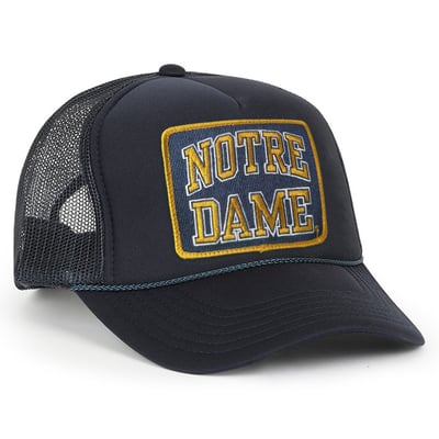 Notre Dame Fighting Irish Aviator Nation Vintage Low Rise Trucker Adjustable Hat - Navy