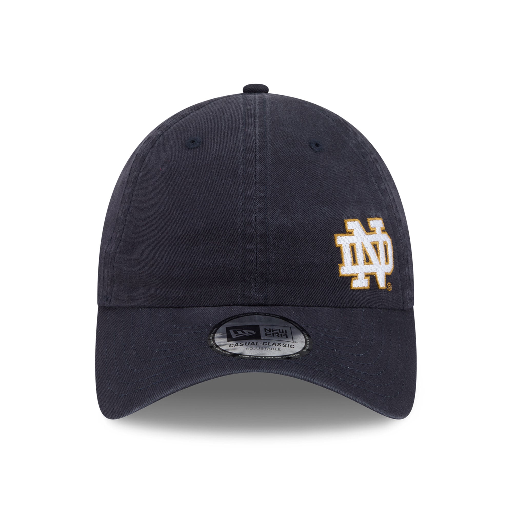 Casquette unisexe New Era bleu marine Notre Dame Fighting Irish Offset classique et décontractée ajustable