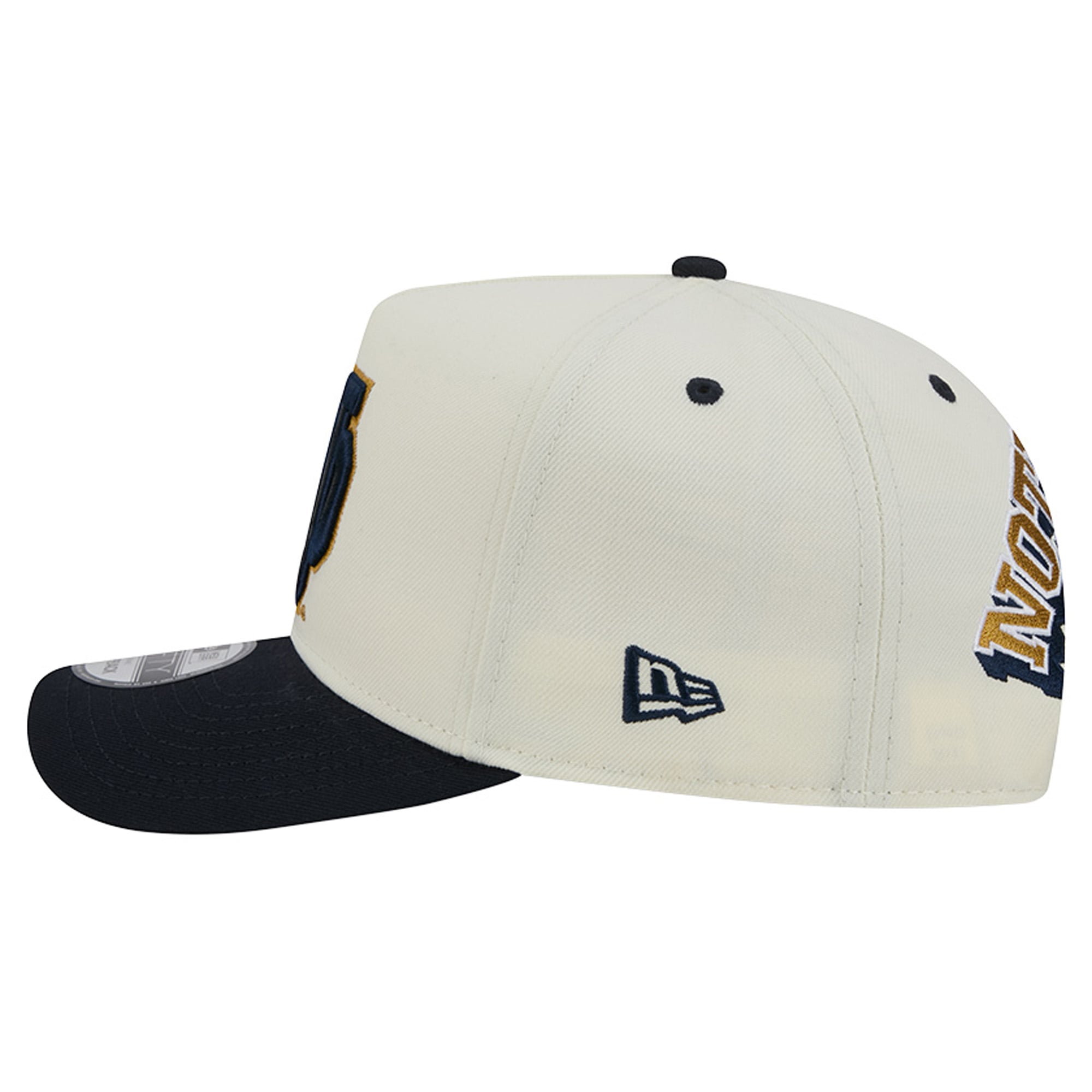 Unisex New Era White/Navy Notre Dame Fighting Irish A-Frame 9FIFTY Snapback Hat