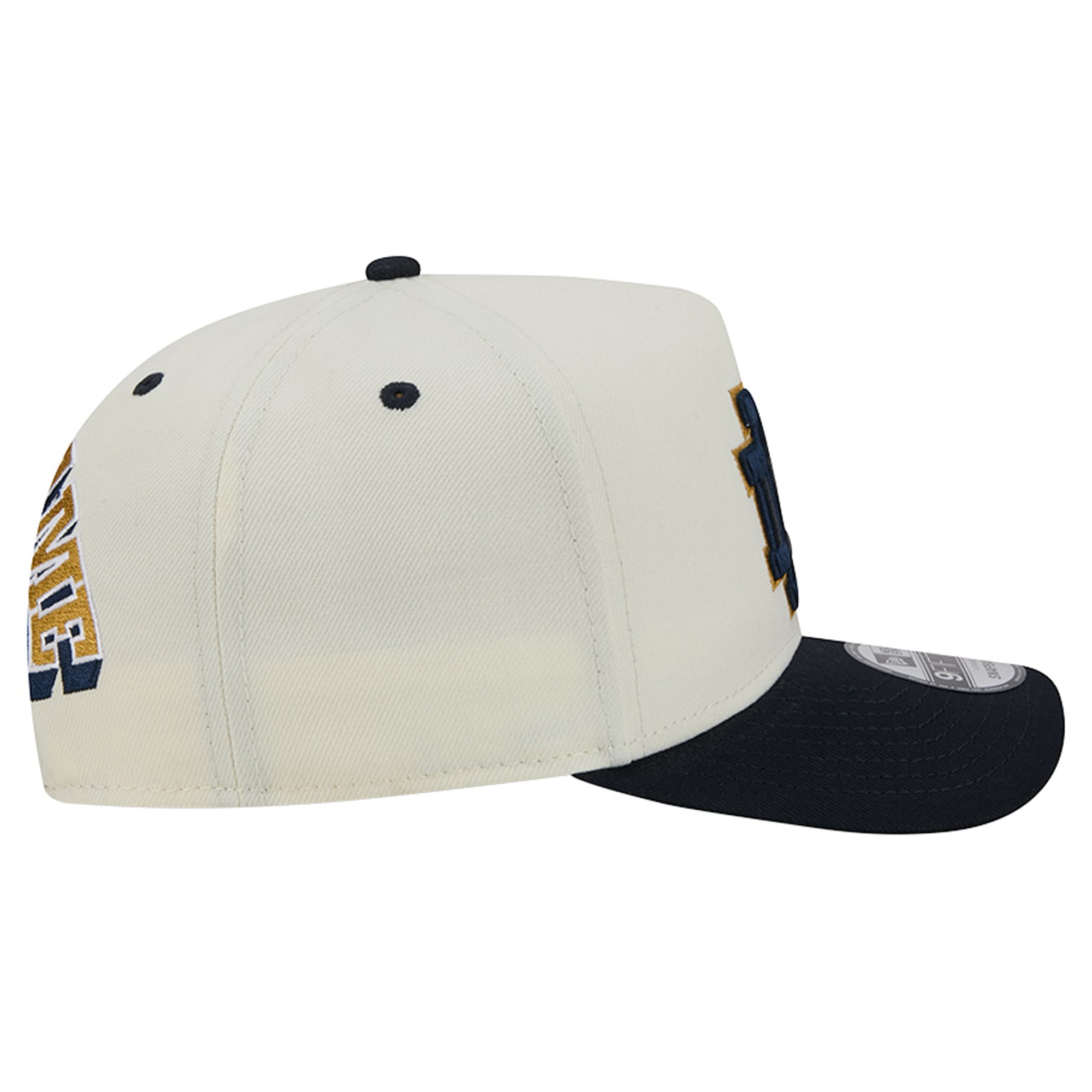 Unisex New Era White/Navy Notre Dame Fighting Irish A-Frame 9FIFTY Snapback Hat
