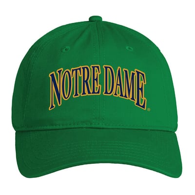  Notre Dame Fighting Irish Under Armour Unisex Washed Cotton Adjustable Hat - Kelly Green