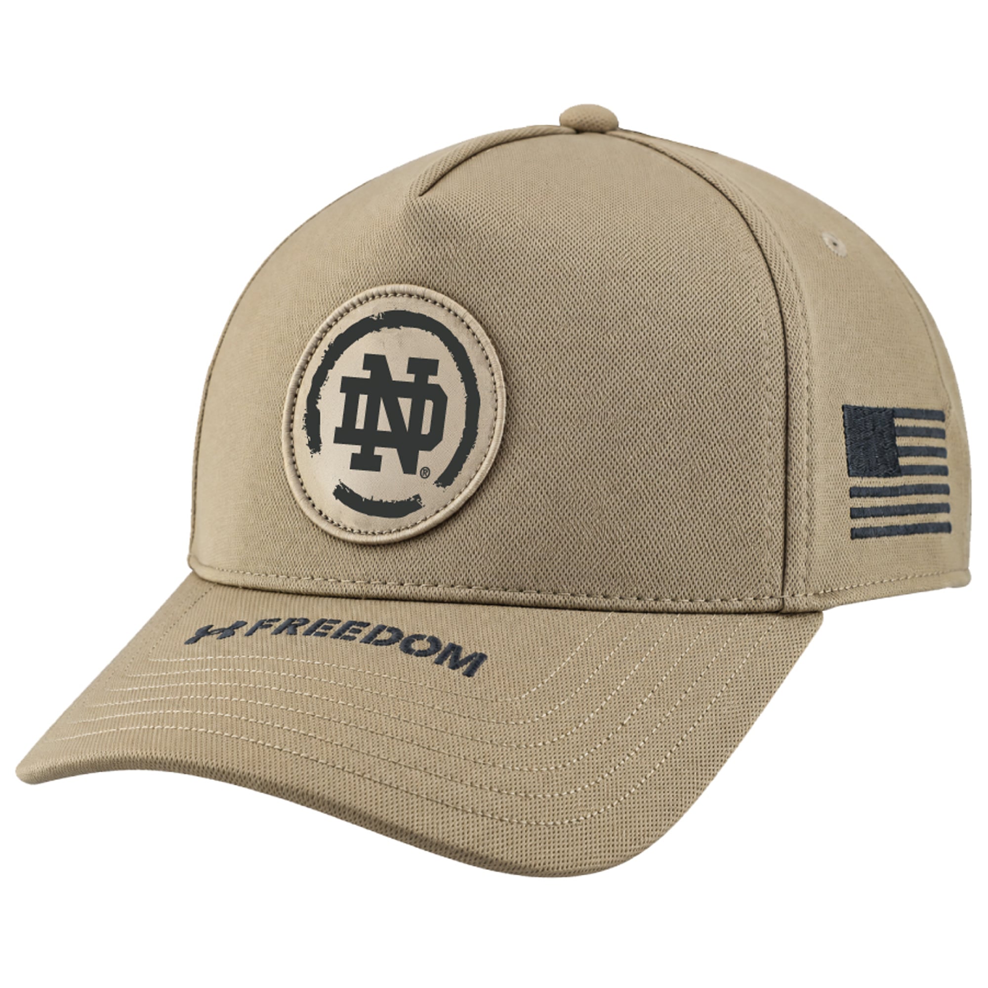 Casquette unisexe Under Armour Tan Notre Dame Fighting Irish Freedom Blitzing à monture A ajustable