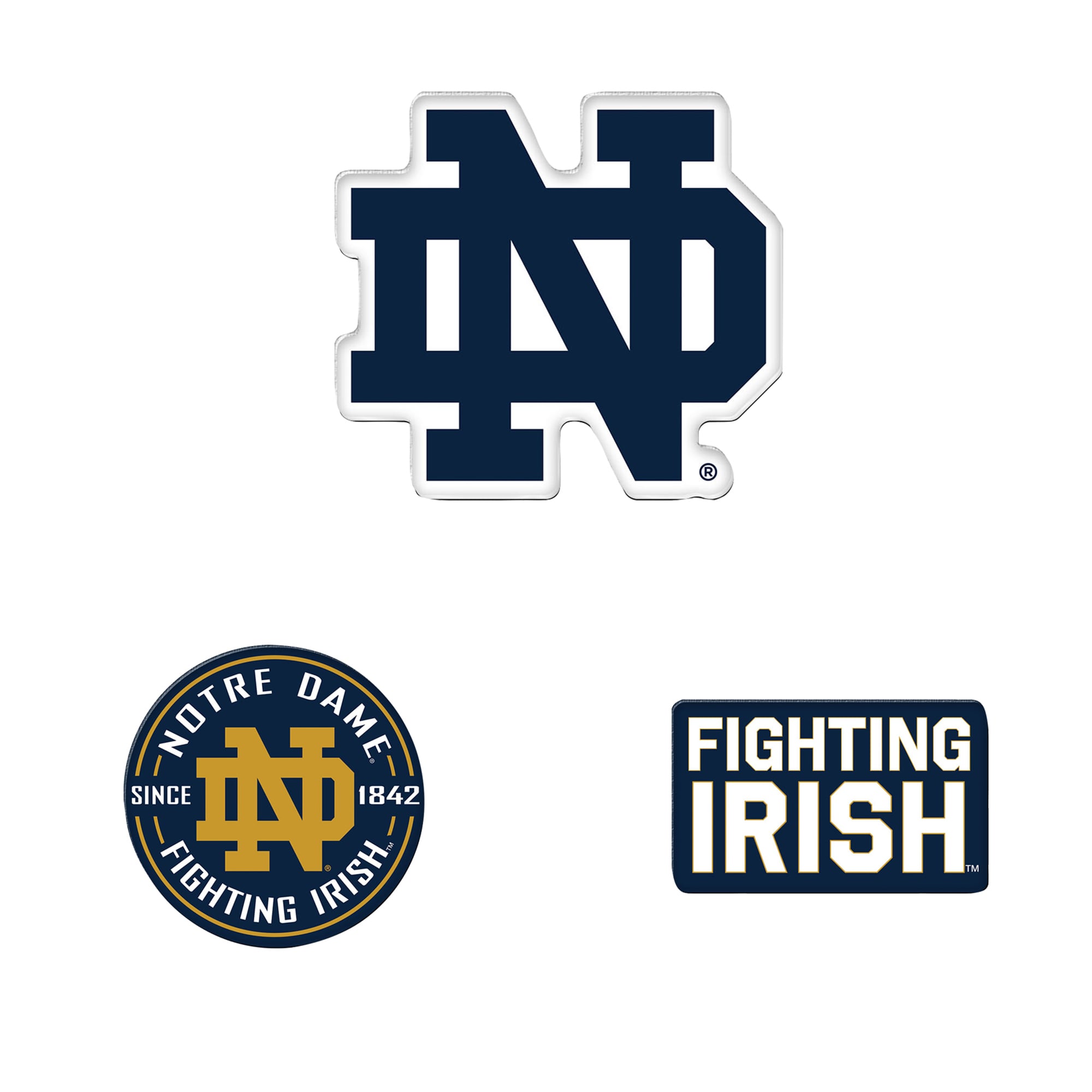WinCraft Notre Dame Fighting Irish 3-Pack Premium Fridge Magnet Set