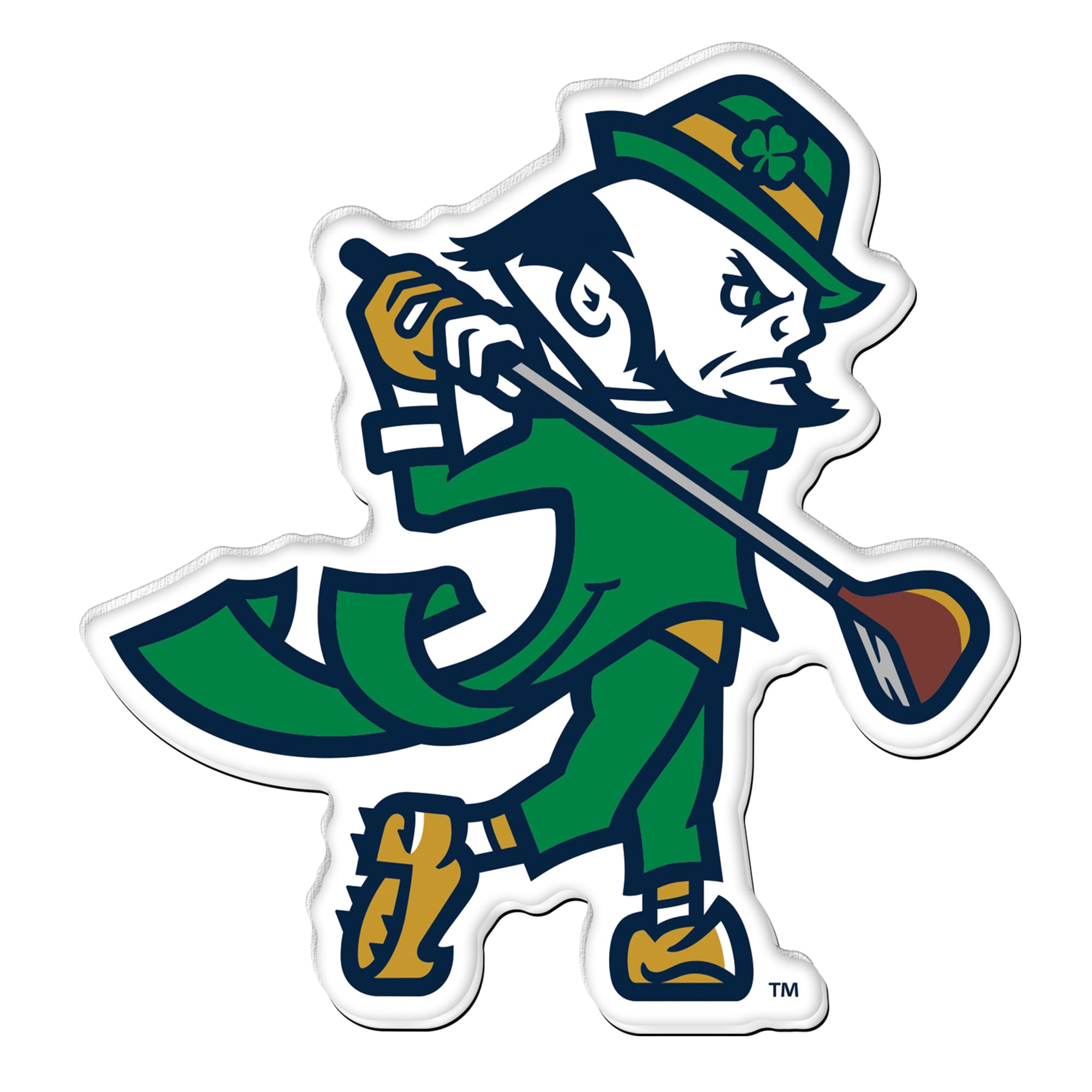 Aimant de réfrigérateur en acrylique WinCraft Notre Dame Fighting Irish, mascotte de golf
