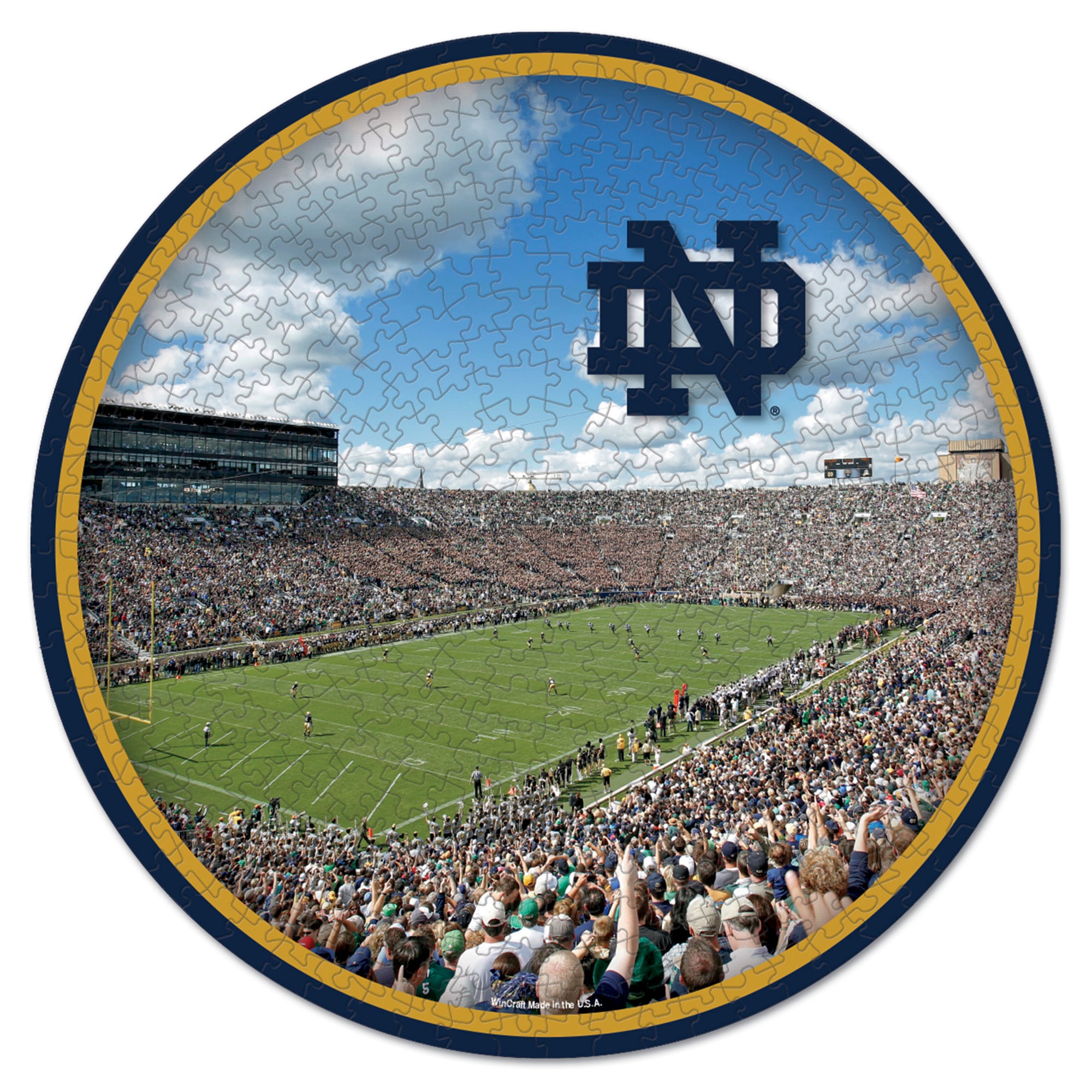 Puzzle rond WinCraft Notre Dame Fighting Irish de 500 pièces