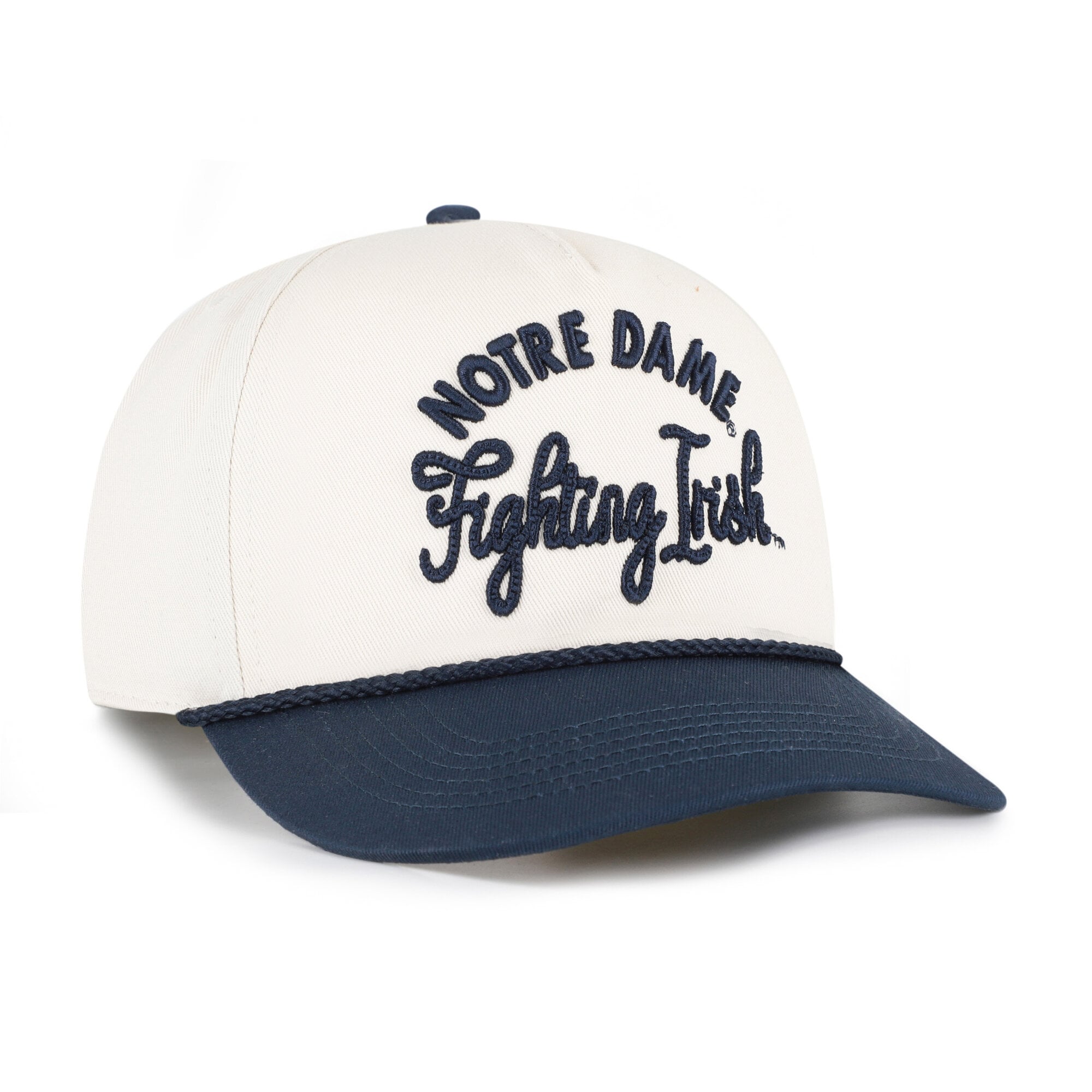 Women's '47 Cream/Navy Notre Dame Fighting Irish Rope Script Hitch Adjustable Hat