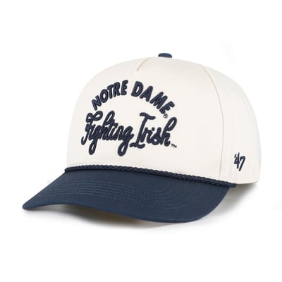 Notre Dame Fighting Irish '47 Women's Rope Script Hitch Adjustable Hat - Cream/Navy