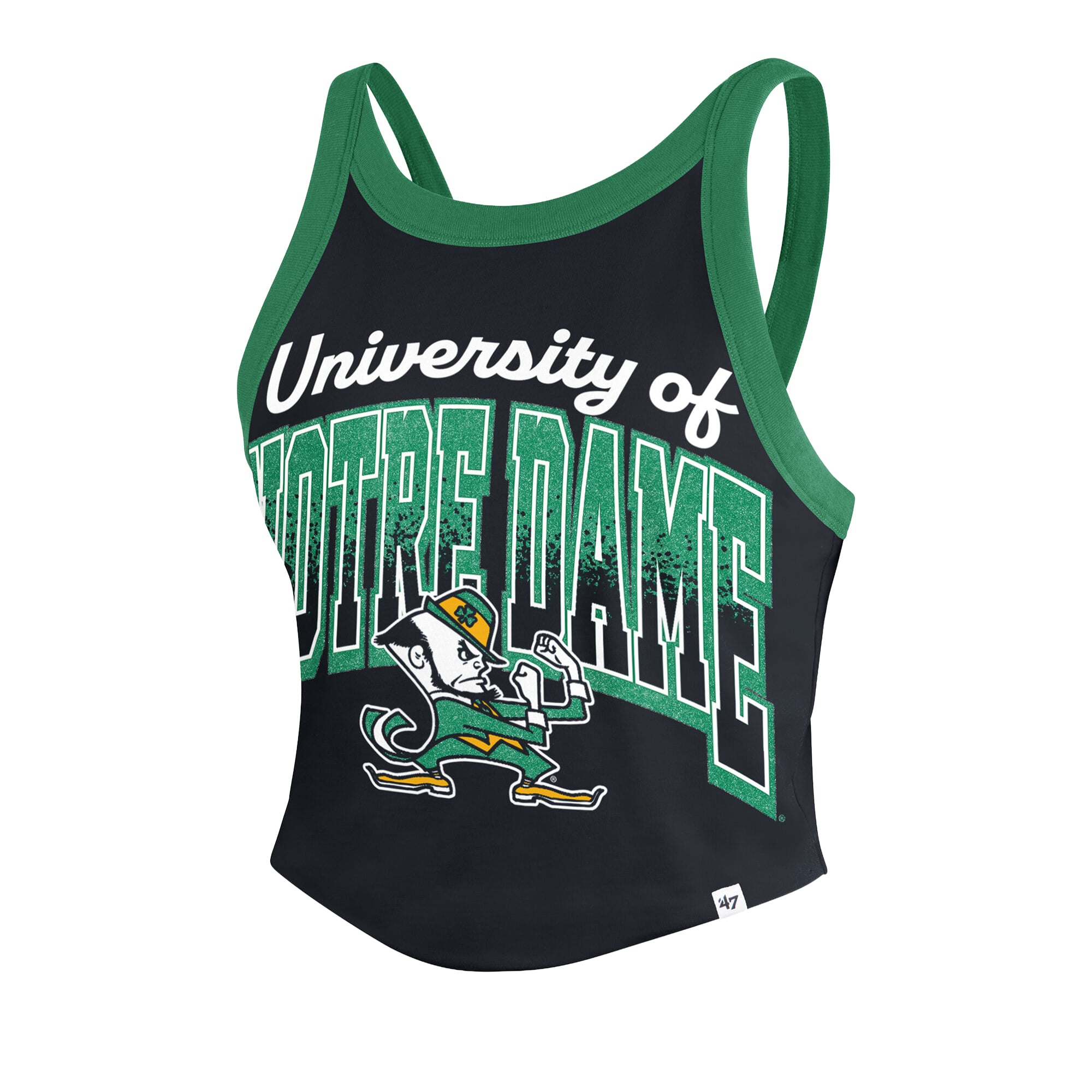 Débardeur de sport pour femme, modèle 47 Navy Notre Dame Fighting Irish Shimmer Shadow