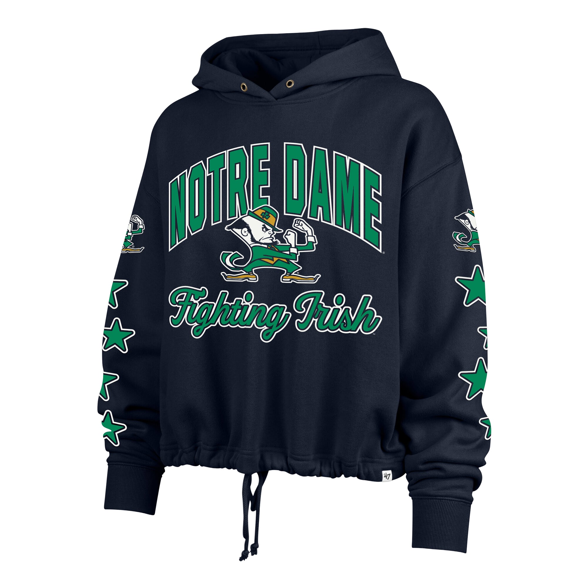 Women's '47  Navy Notre Dame Fighting Irish Starry Eyed Venice Pullover Hoodie