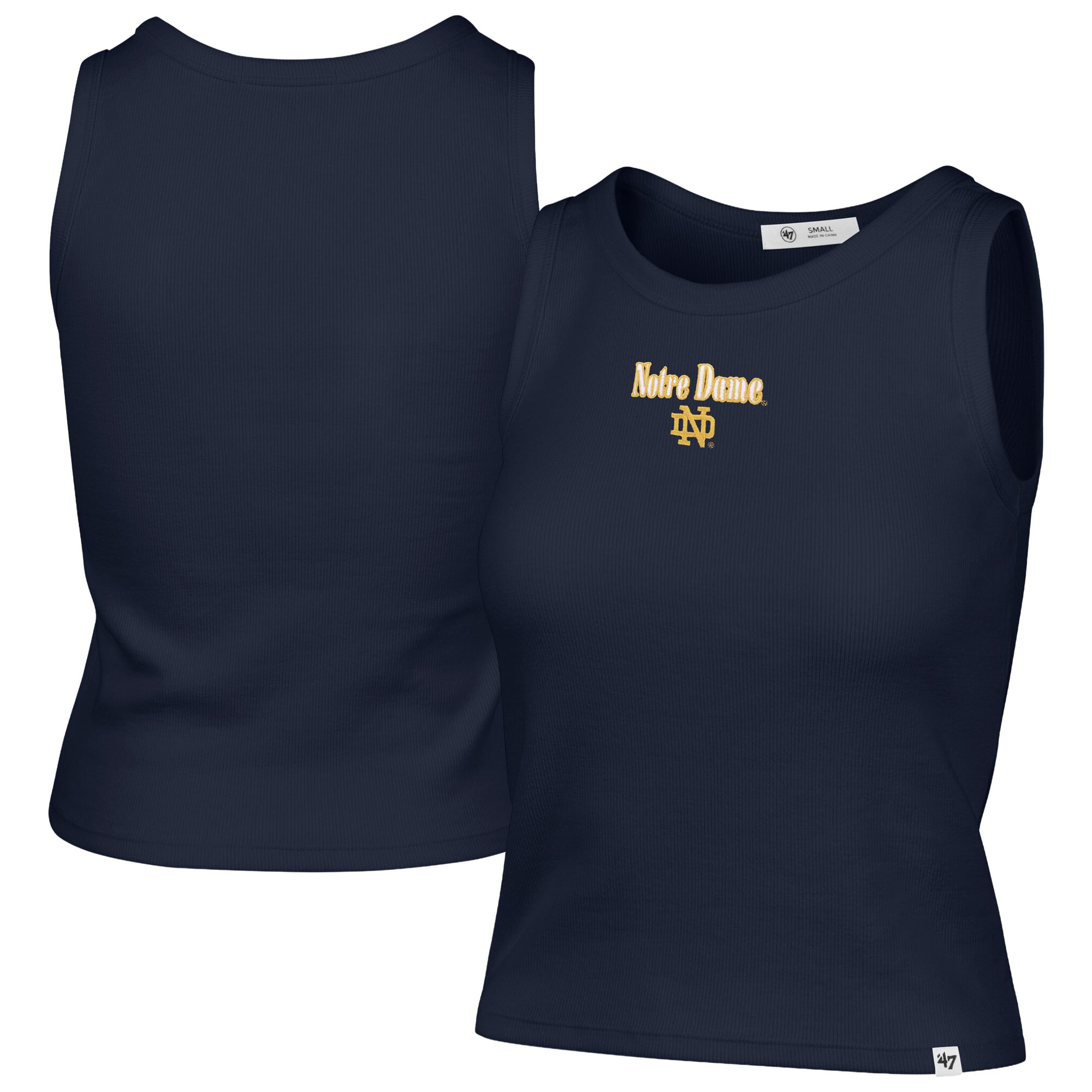 Débardeur côtelé à coupe droite « 47 Navy Notre Dame Fighting Irish » pour femme