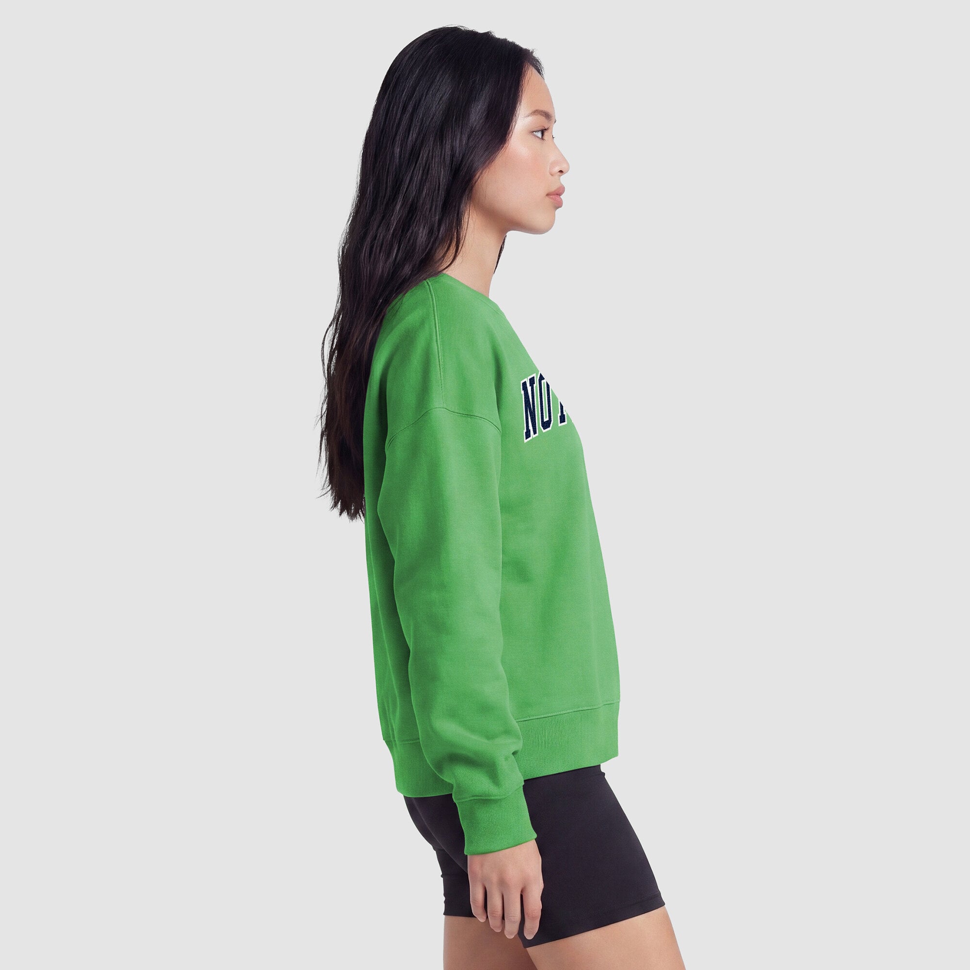 Women's Champion  Green Notre Dame Fighting Irish Fleece Crew Sweatshirt