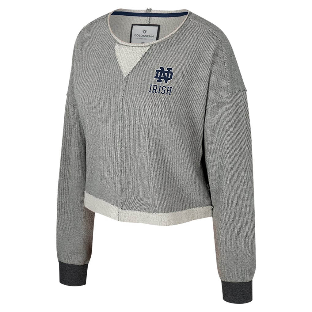 Women's Colosseum Charcoal Notre Dame Fighting Irish Magnum Scoop Neck ...
