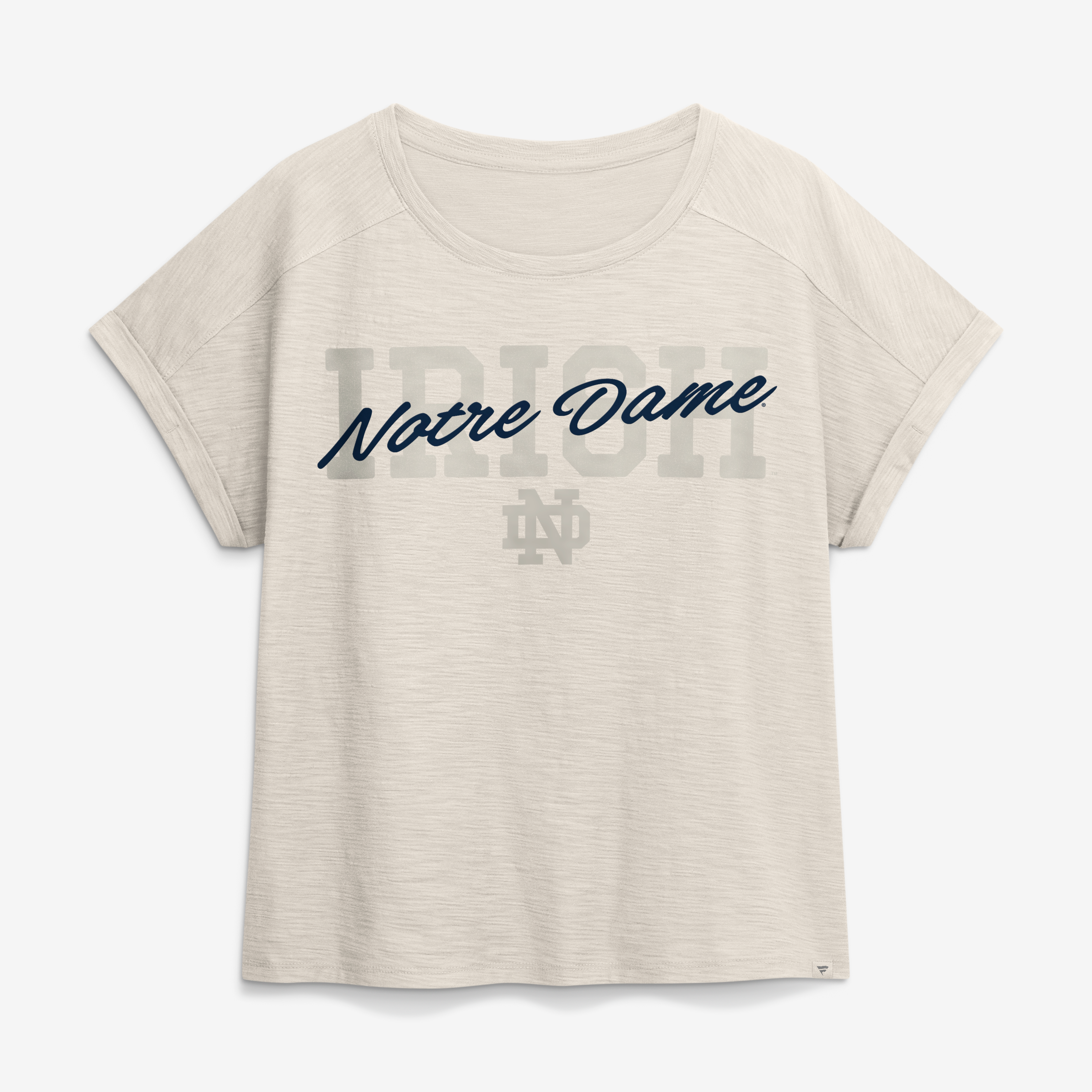 Women's Fanatics Natural Notre Dame Fighting Irish Hometown Premium Oversized Boxy T-Shirt