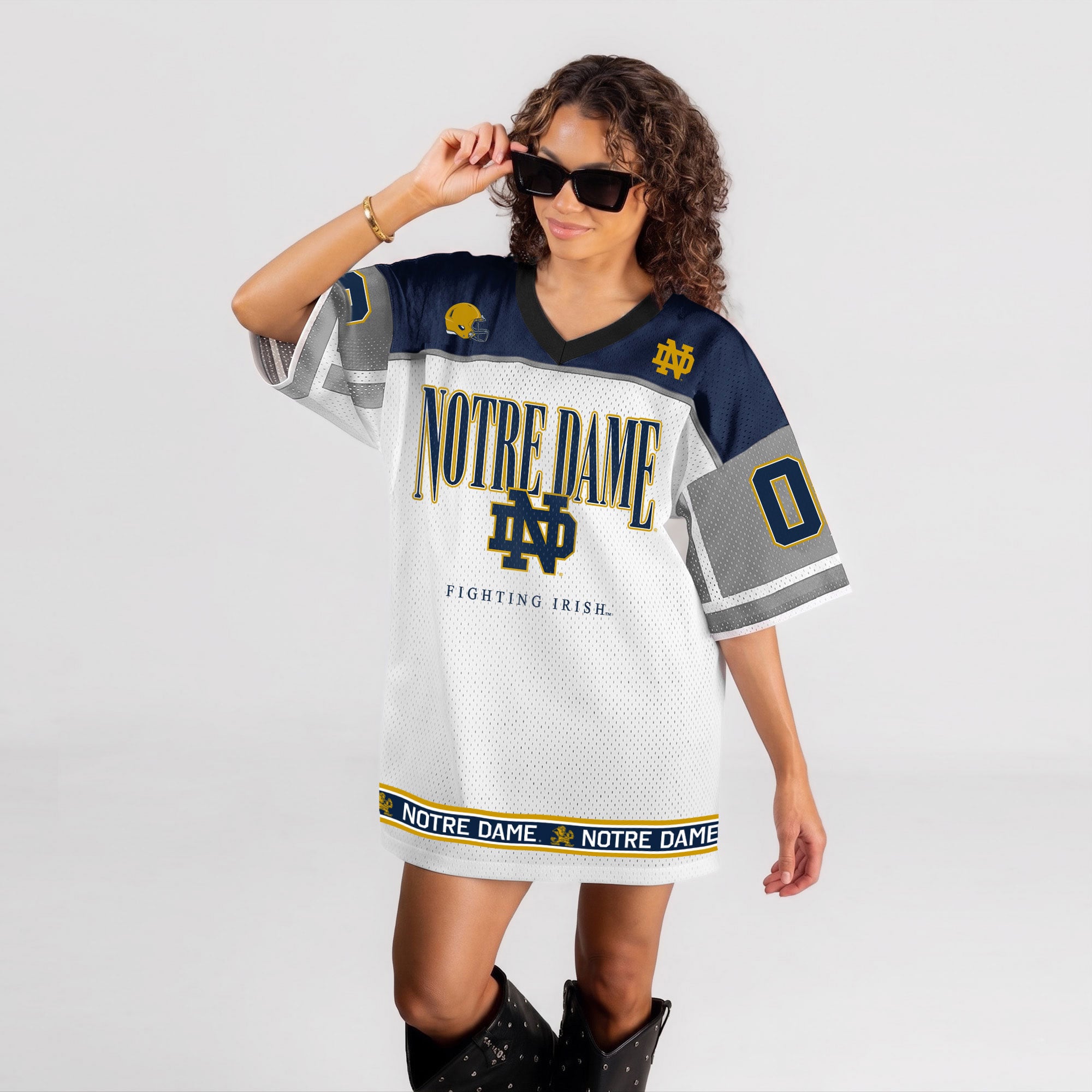 Robe de soirée blanche Notre Dame Fighting Irish Hustle Mode pour femme