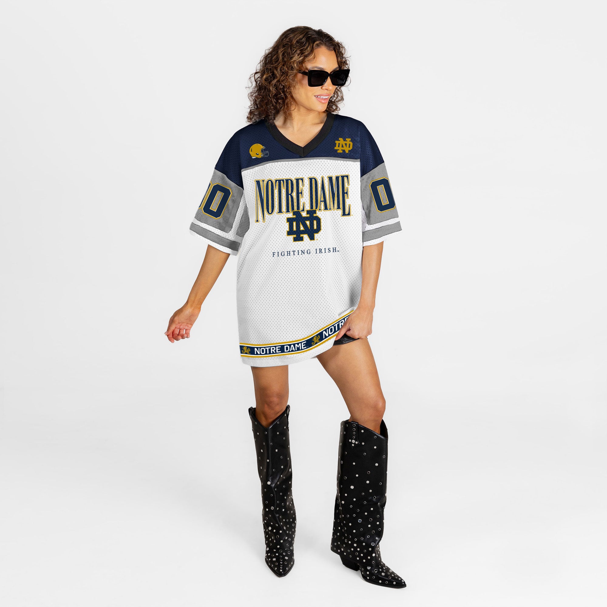 Robe de soirée blanche Notre Dame Fighting Irish Hustle Mode pour femme