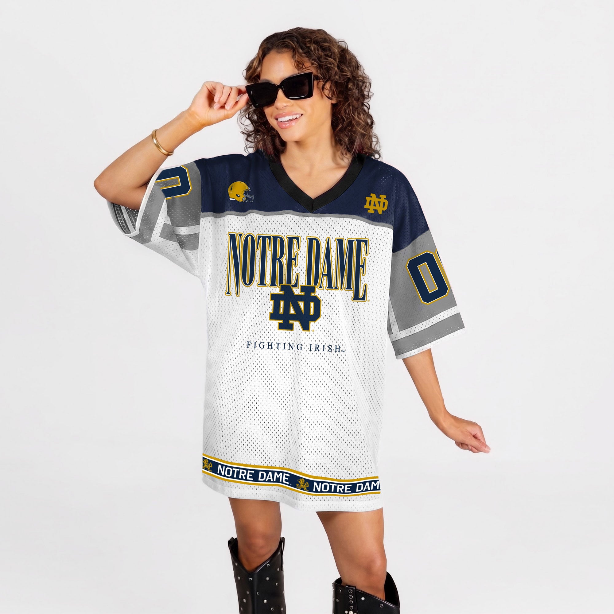Robe de soirée blanche Notre Dame Fighting Irish Hustle Mode pour femme