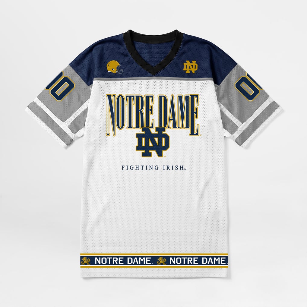 white football jersey dress Women's Gameday Couture Notre Dame Fighting Irish Hustle Mode RD-06.09.26