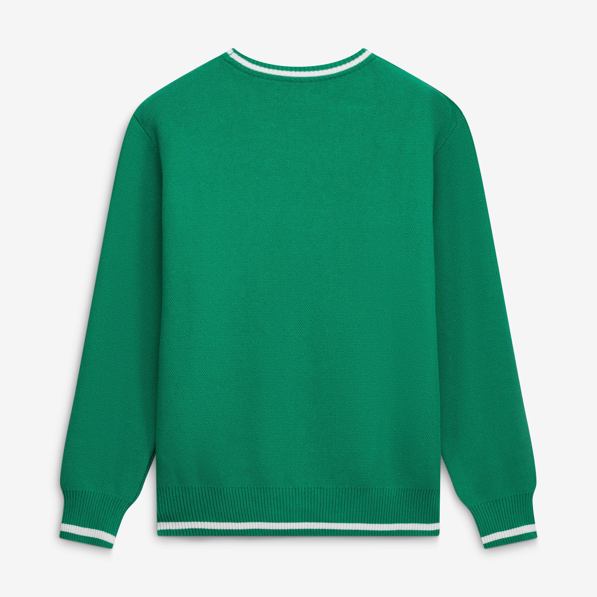 Pull-over vert pour femmes « No Dame Fighting Irish » avec mascotte en intarsia, idéal les jours de match.