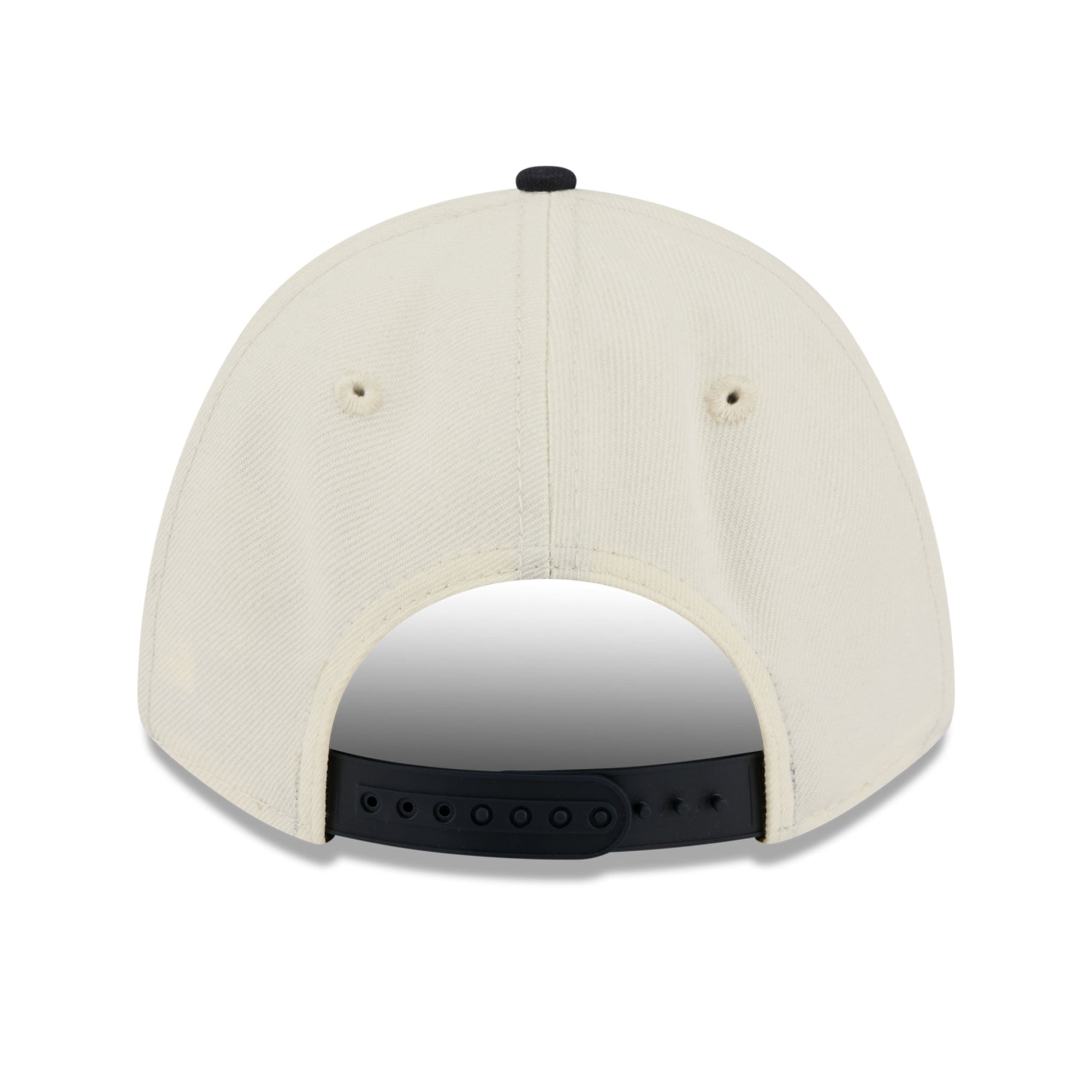 Casquette ajustable New Era 9FORTY pour femme, blanche et marine, motif Notre Dame Fighting Irish.