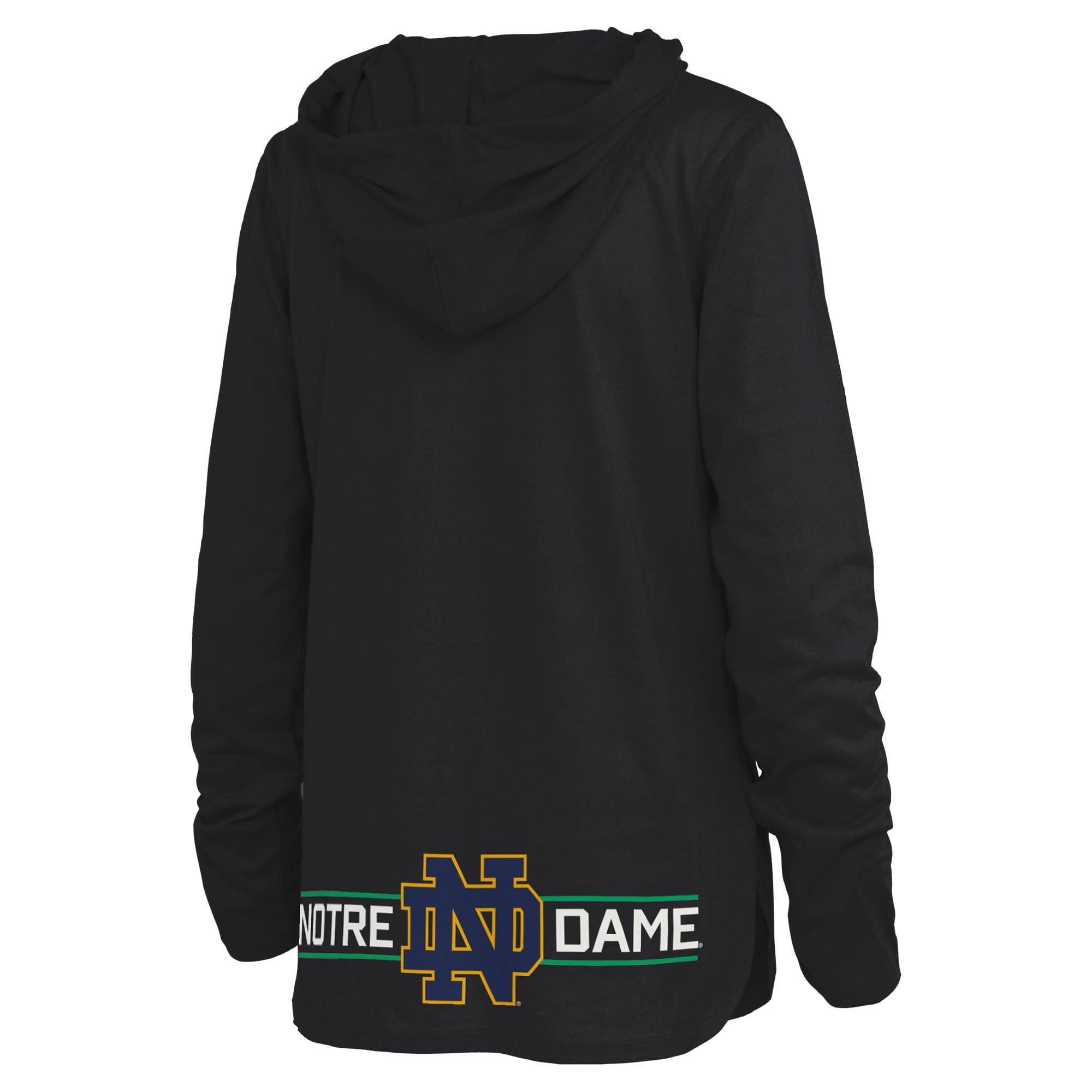 T-shirt à capuche manches longues pour femmes Pressbox Notre Dame Fighting Irish Allie