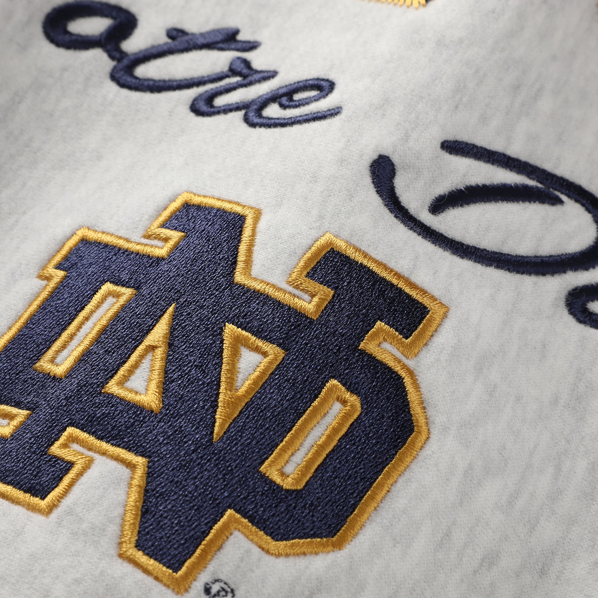 Women's Pressbox Heather Gray Notre Dame Fighting Irish Flannigan Oversized Fleece Sweatshirt