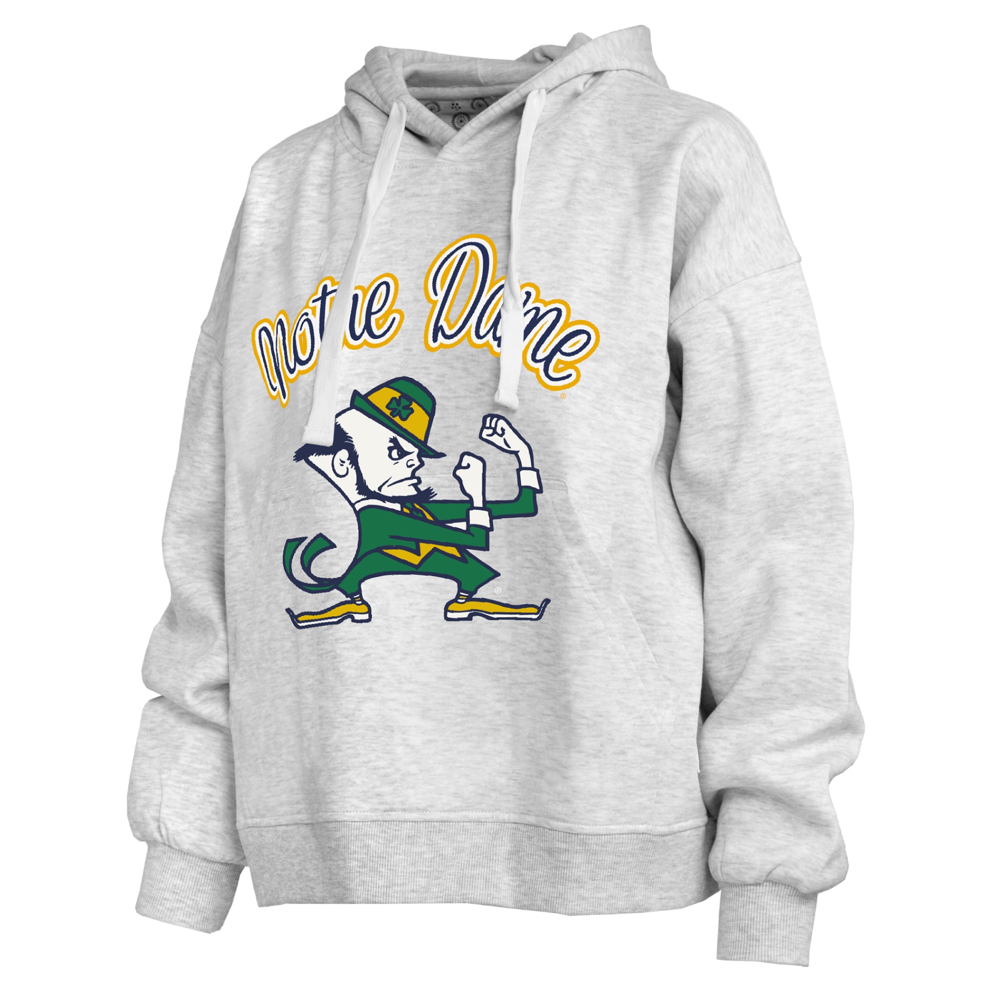 Sweat à capuche pour femme Pressbox Heather Gray Notre Dame Fighting Irish Janise