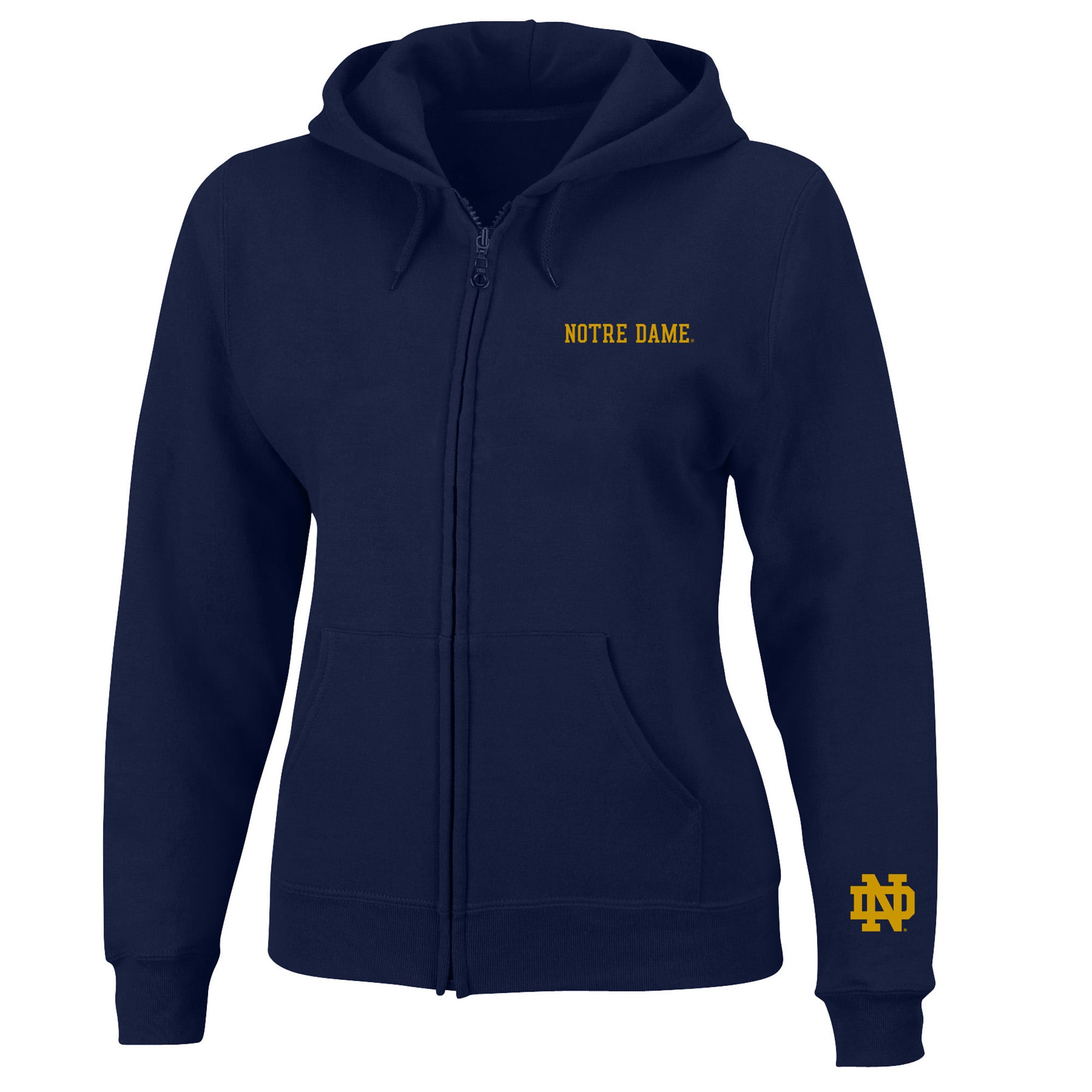 Women's Profile  Navy Notre Dame Fighting Irish Plus Full-Zip Hooded Jacket