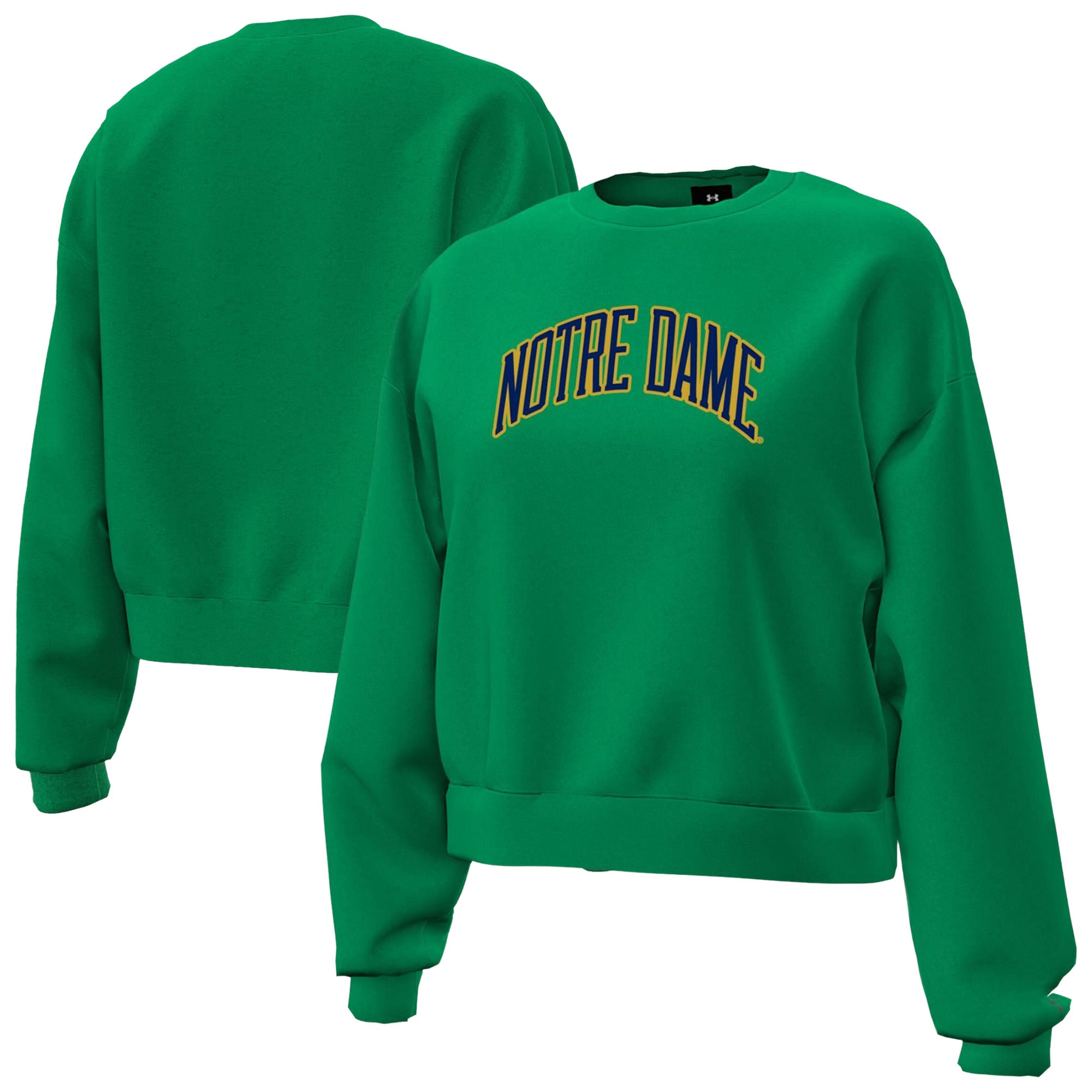 Women's Under Armour Heather Gray Notre Dame Fighting Irish Icon Fleece Sweatshirt