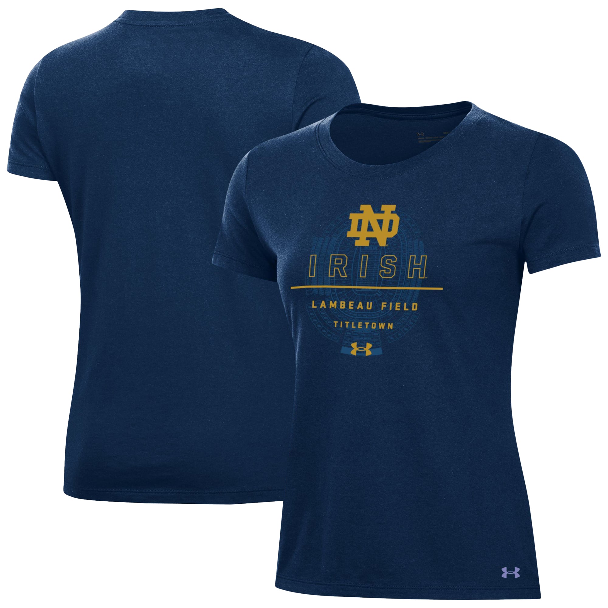 Women's Under Armour  Navy Notre Dame Fighting Irish 2026 Shamrock Series Performance T-Shirt