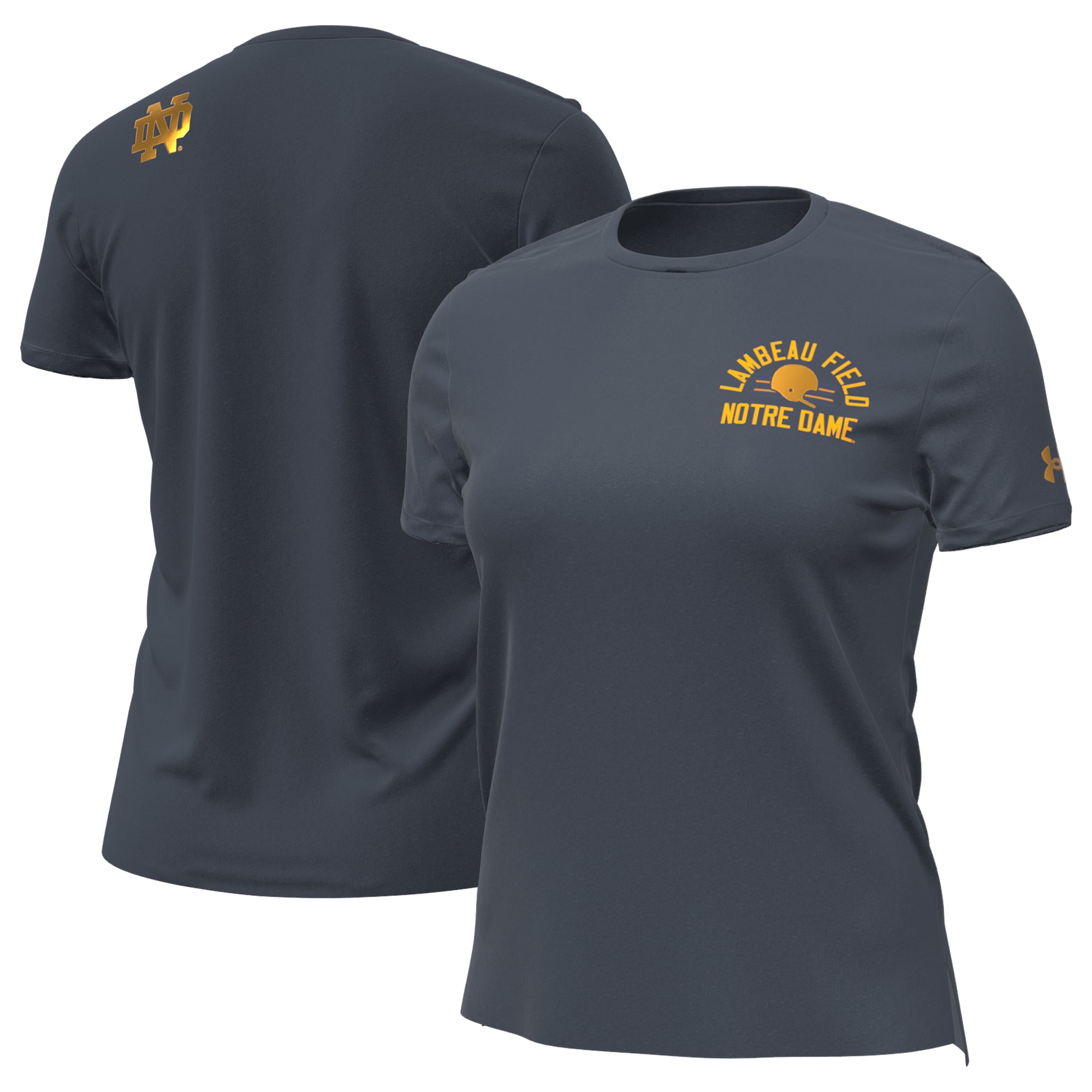 Women's Under Armour  Navy Notre Dame Fighting Irish 2026 Shamrock Series Vanish T-Shirt