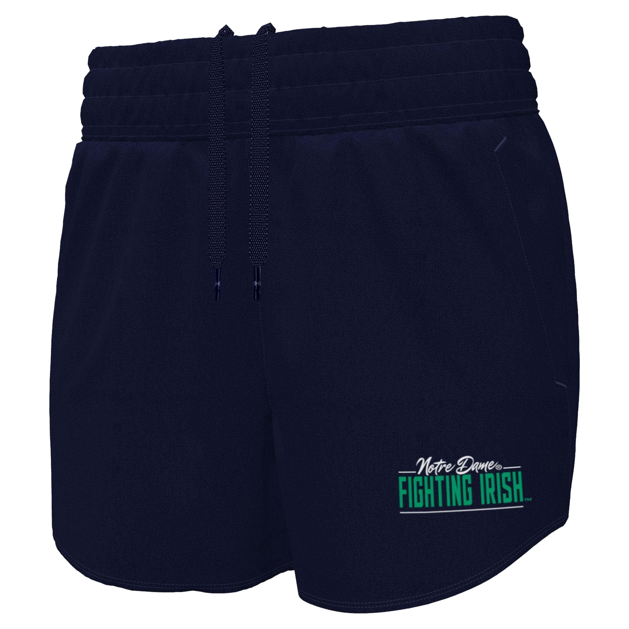 Short tissé flexible Under Armour bleu marine Notre Dame Fighting Irish pour femme