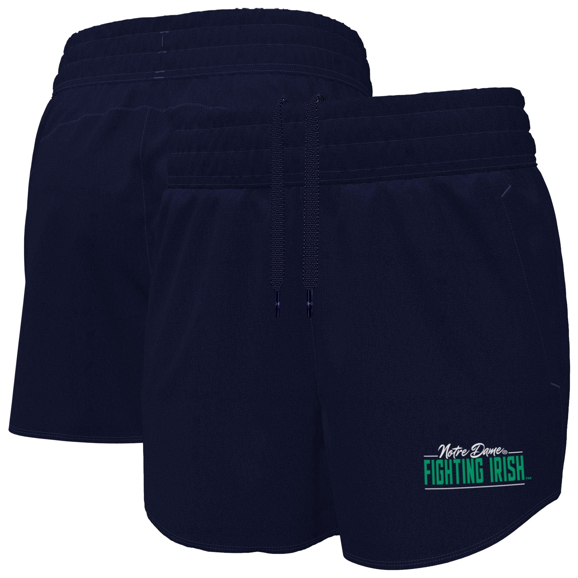 Short tissé flexible Under Armour bleu marine Notre Dame Fighting Irish pour femme