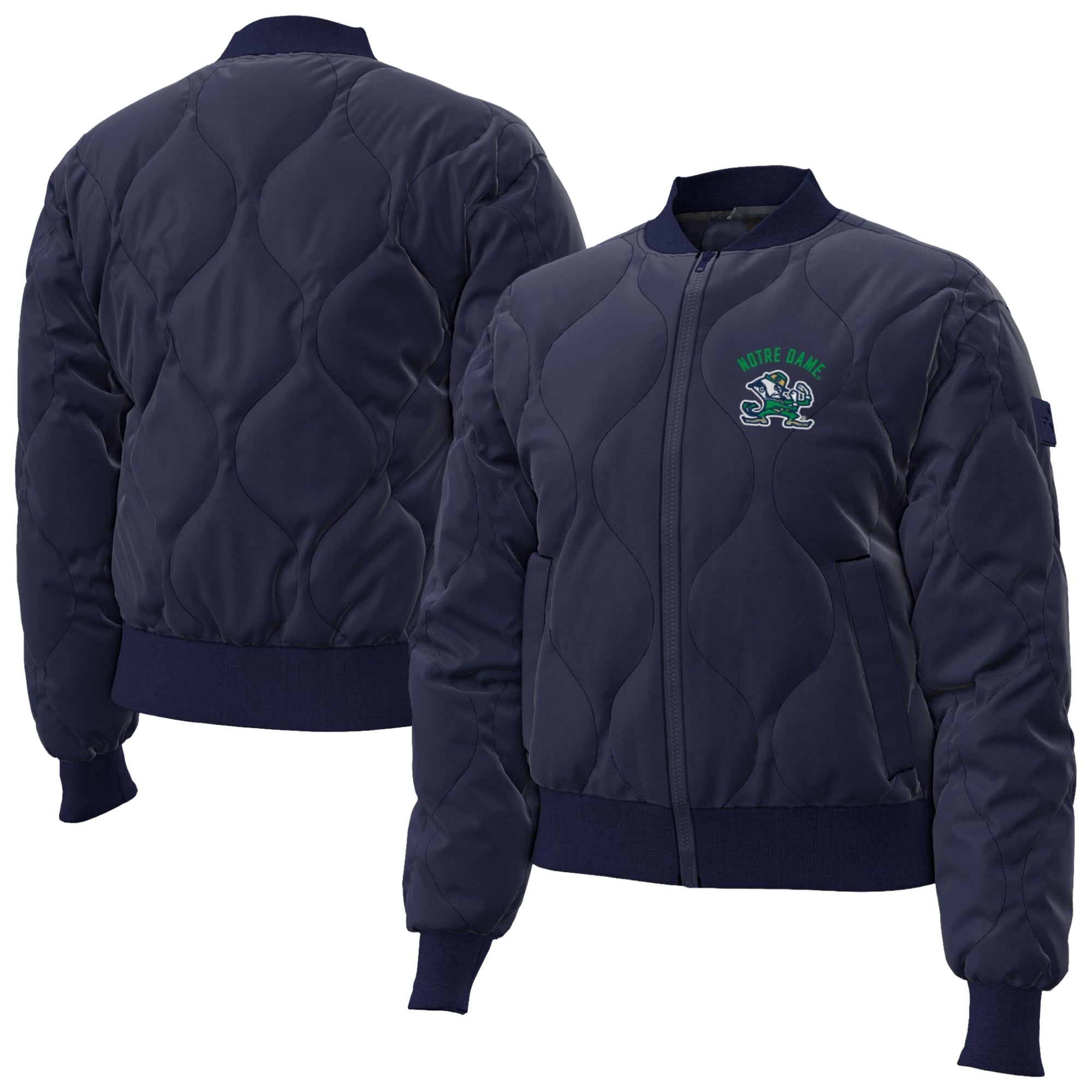 Veste matelassée Under Armour Navy Notre Dame Fighting Irish Heritage pour femme