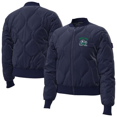  Notre Dame Fighting Irish Under Armour Women's Heritage Quilted Jacket - Navy