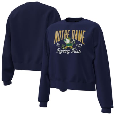 Notre Dame Fighting Irish Under Armour Women's Icon Fleece Sweatshirt - Navy