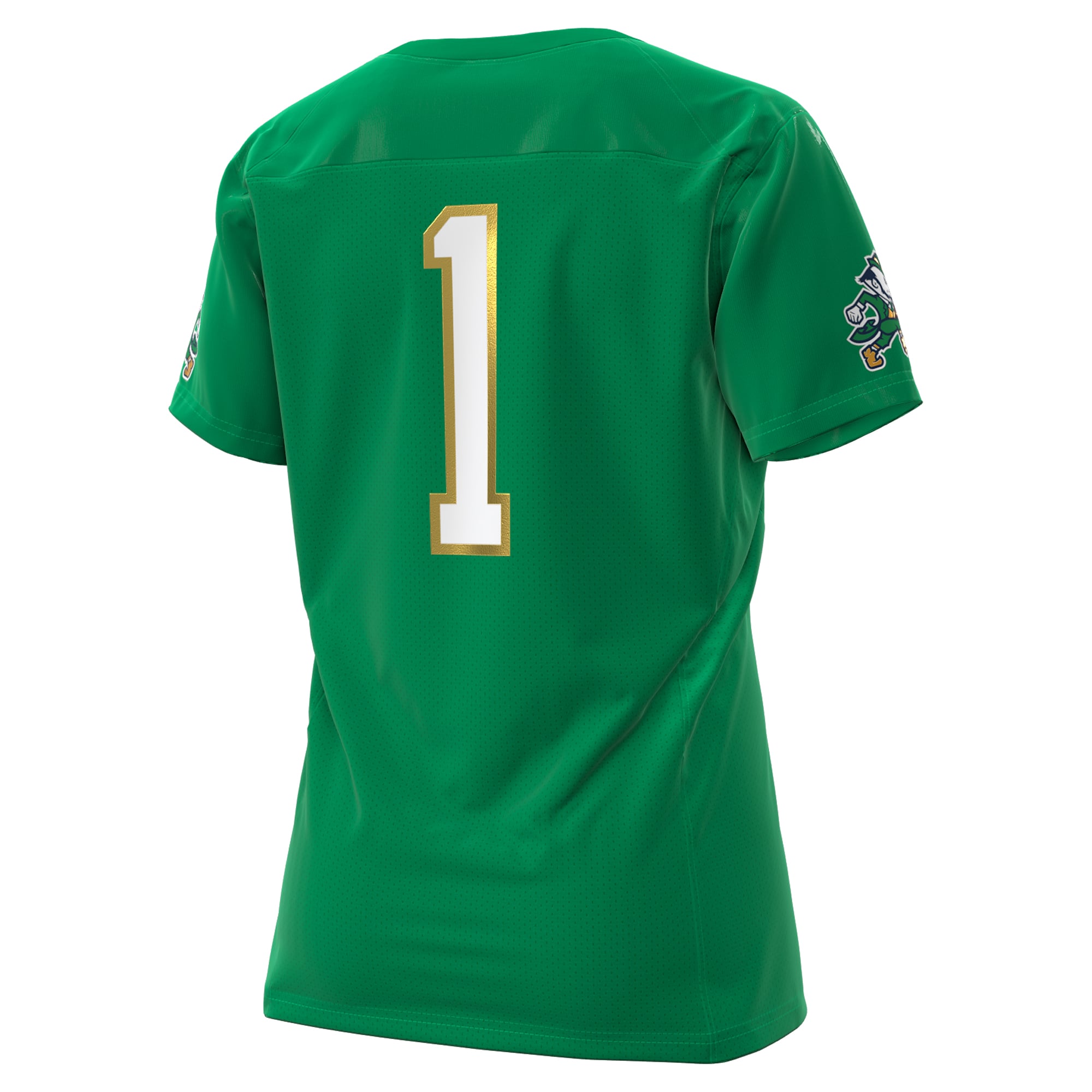 Women's Under Armour #1 Kelly Green Notre Dame Fighting Irish Wear Collection Football Replica Jersey