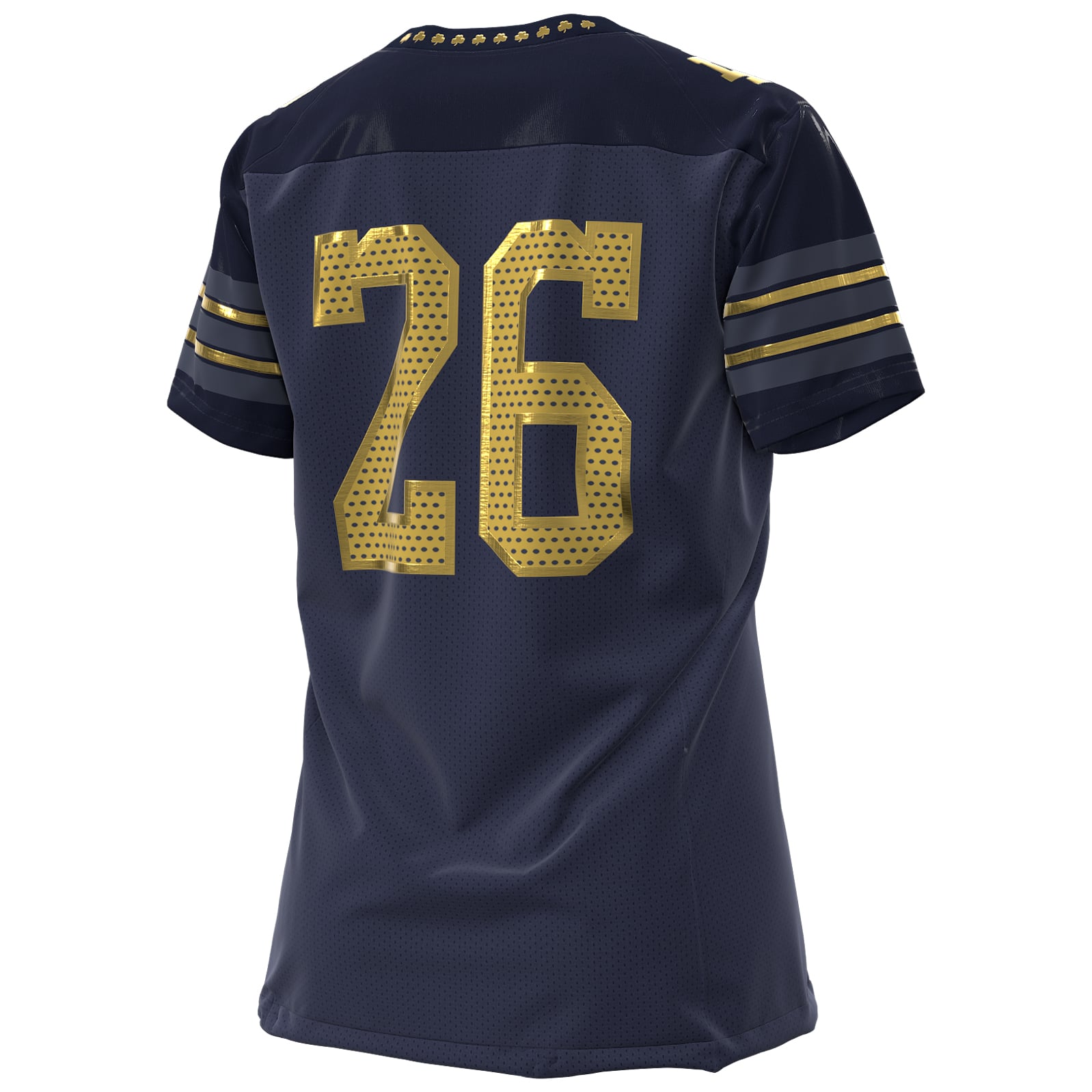 Women's Under Armour #26 Navy Notre Dame Fighting Irish 2026 Shamrock Series Replica Football Jersey