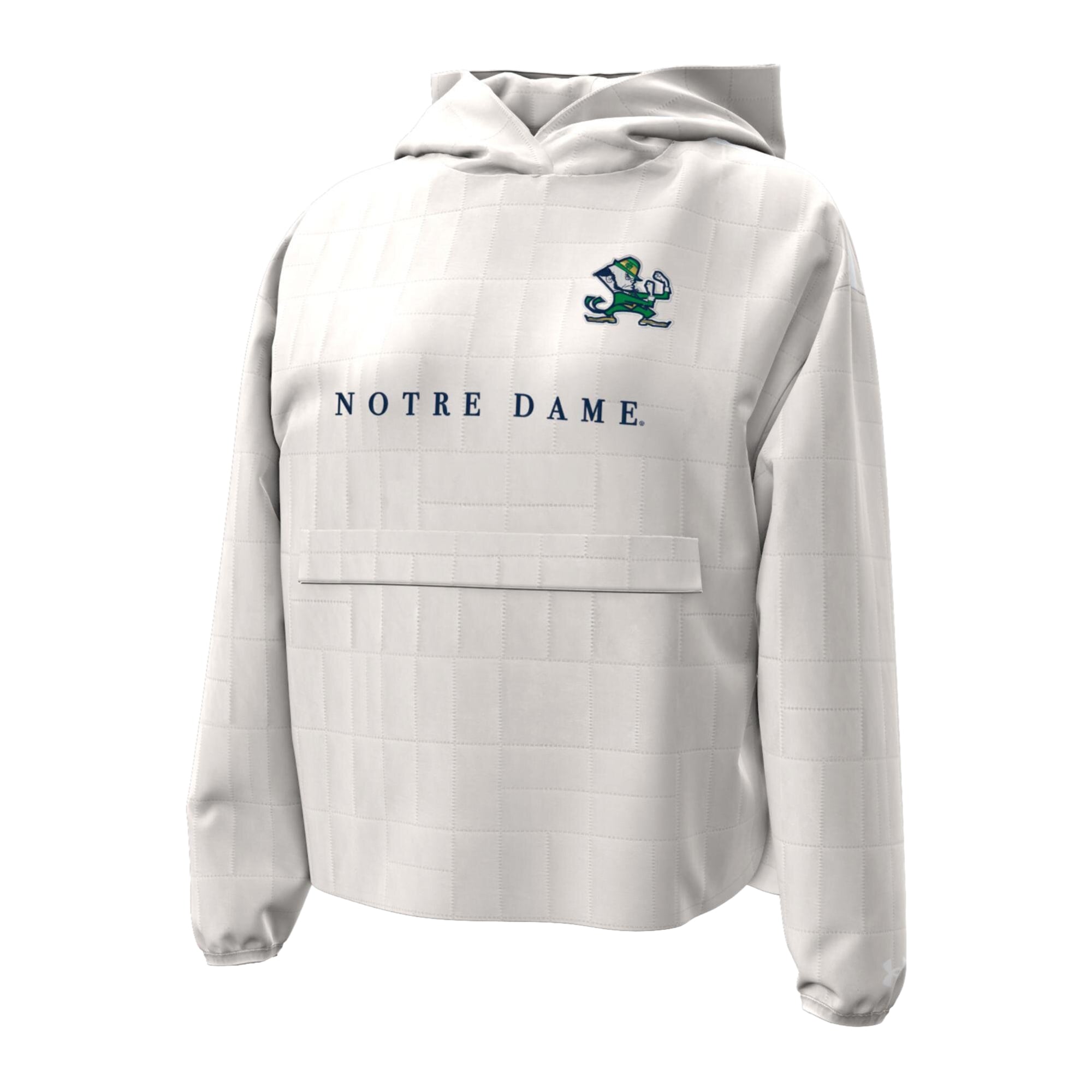 Sweat à capuche matelassé en polaire Under Armour Stone Notre Dame Fighting Irish pour femme