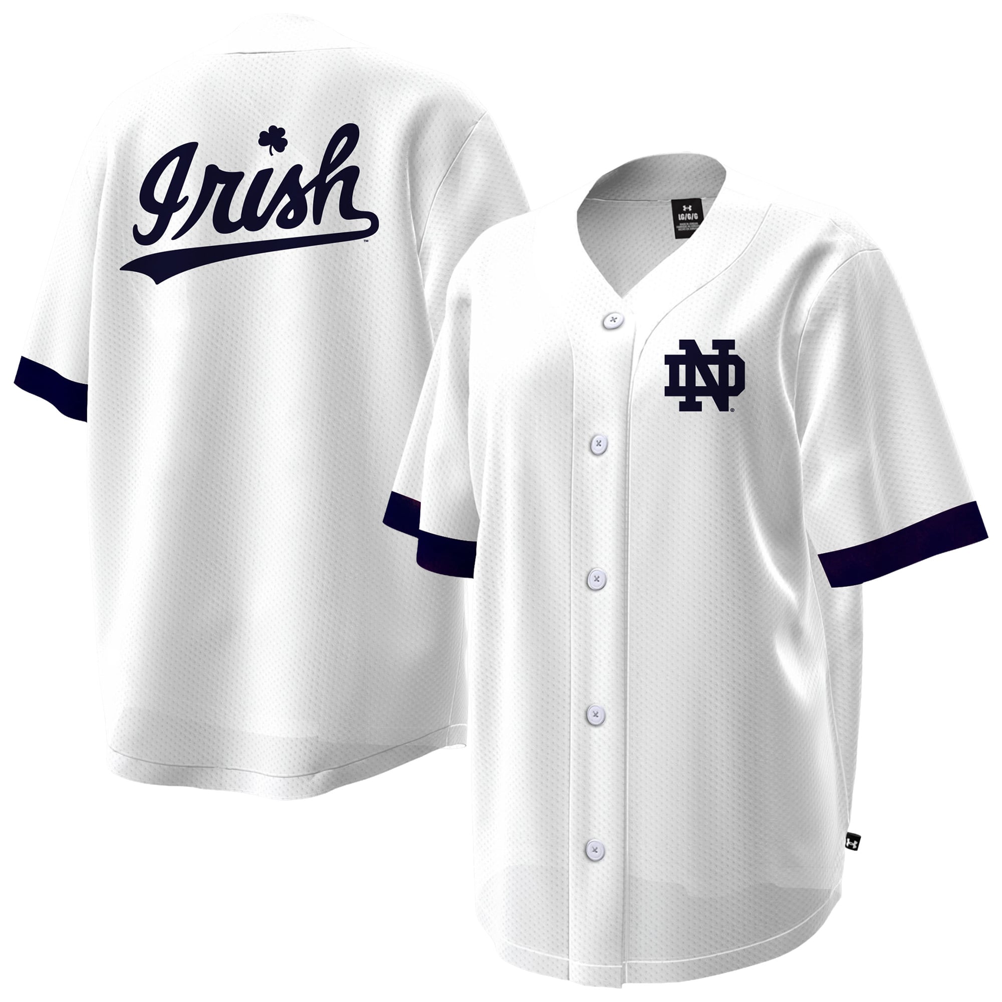 Women's Under Armour White Notre Dame Fighting Irish Baseball Jersey