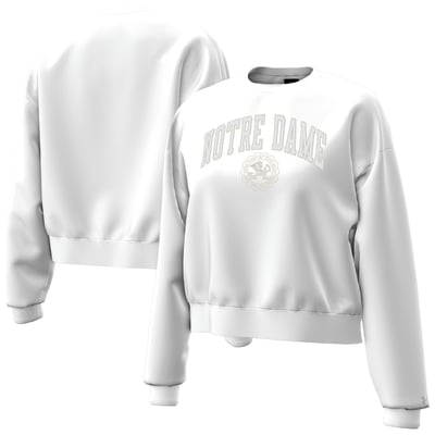 Notre Dame Fighting Irish Under Armour Women's Icon Fleece Sweatshirt - White