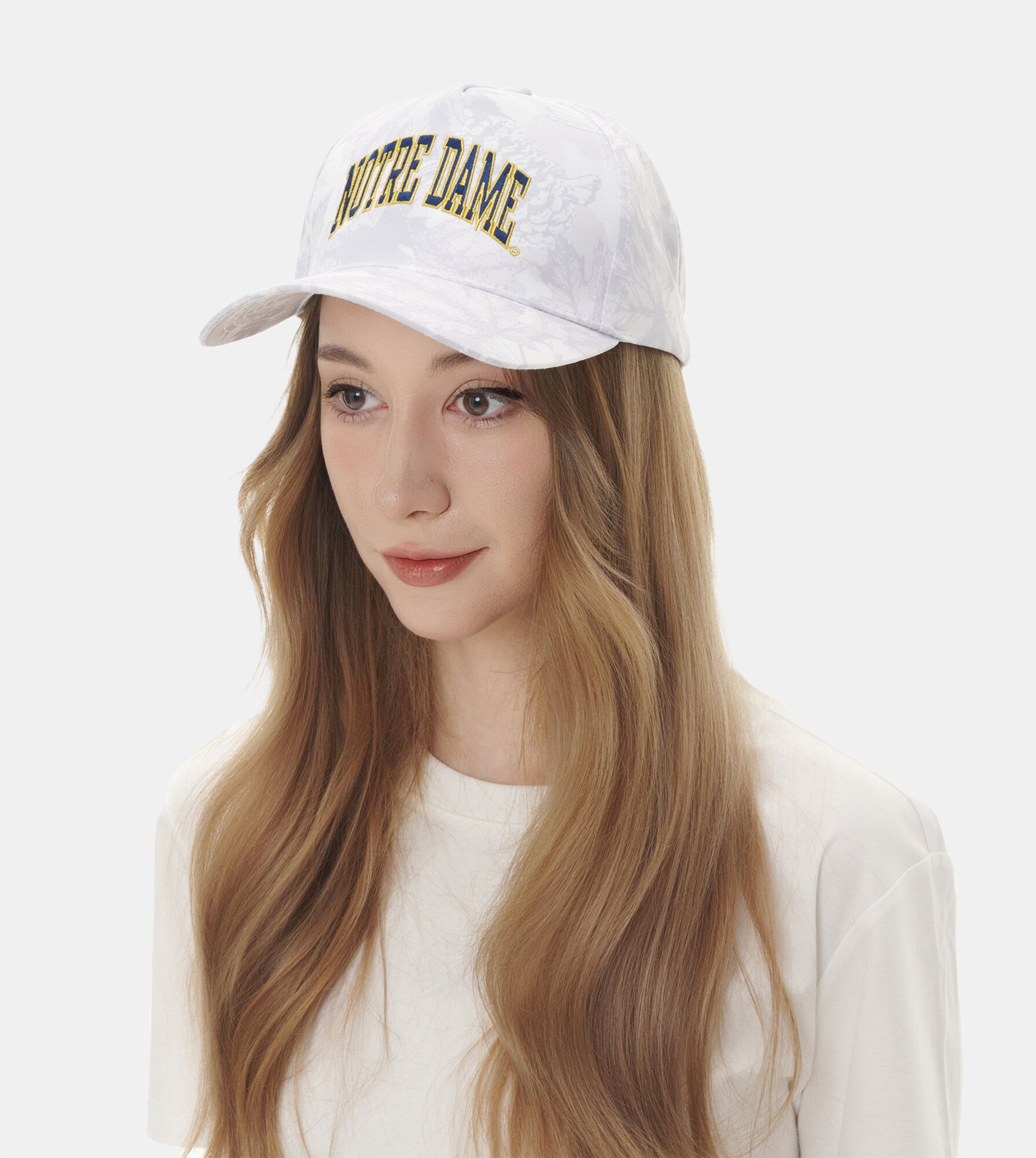 Chapeau ajustable ZooZatz Camo Notre Dame Fighting Irish Snow Camo pour femmes