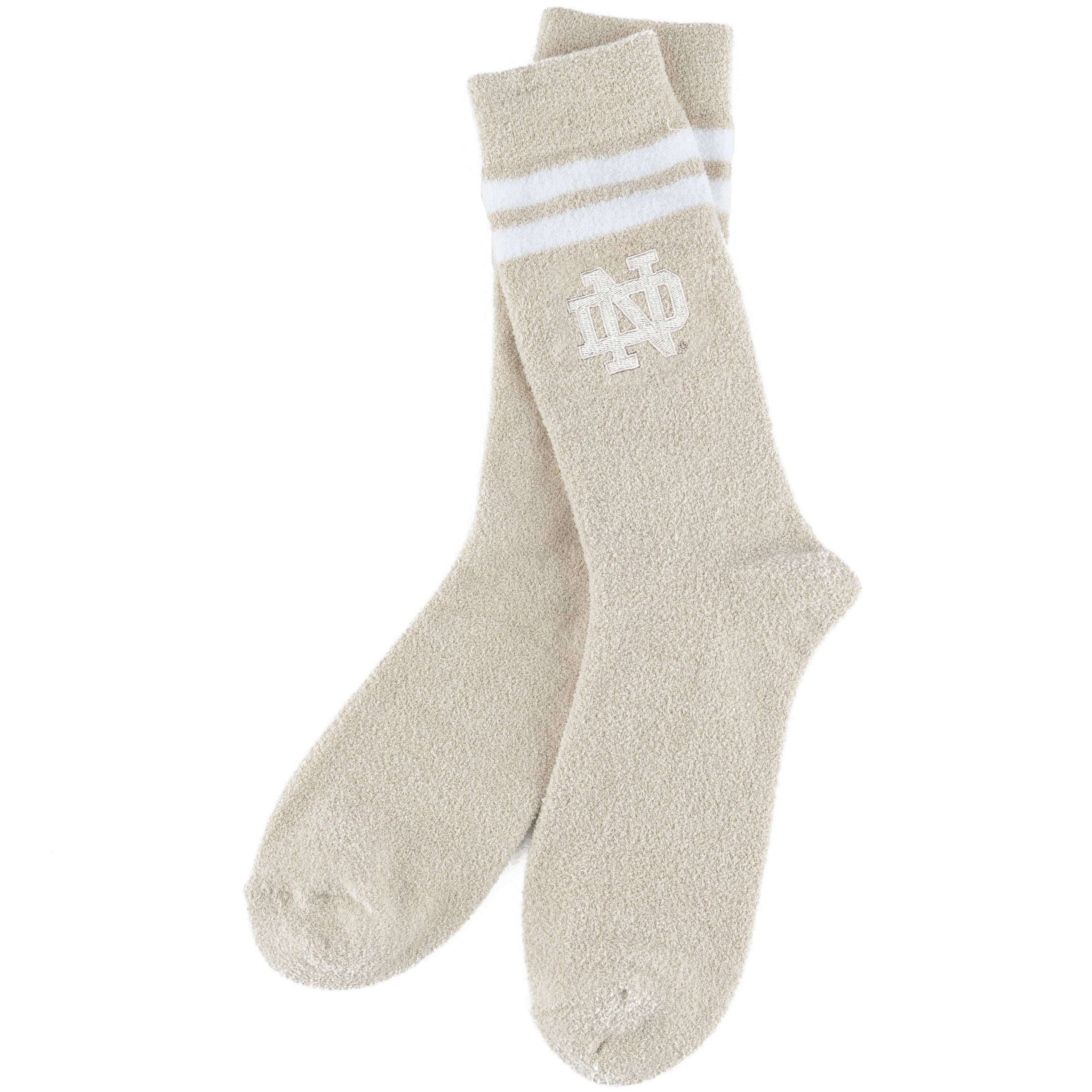 Chaussettes en peluche ZooZatz crème pour femmes, motif Notre Dame Fighting Irish Victory